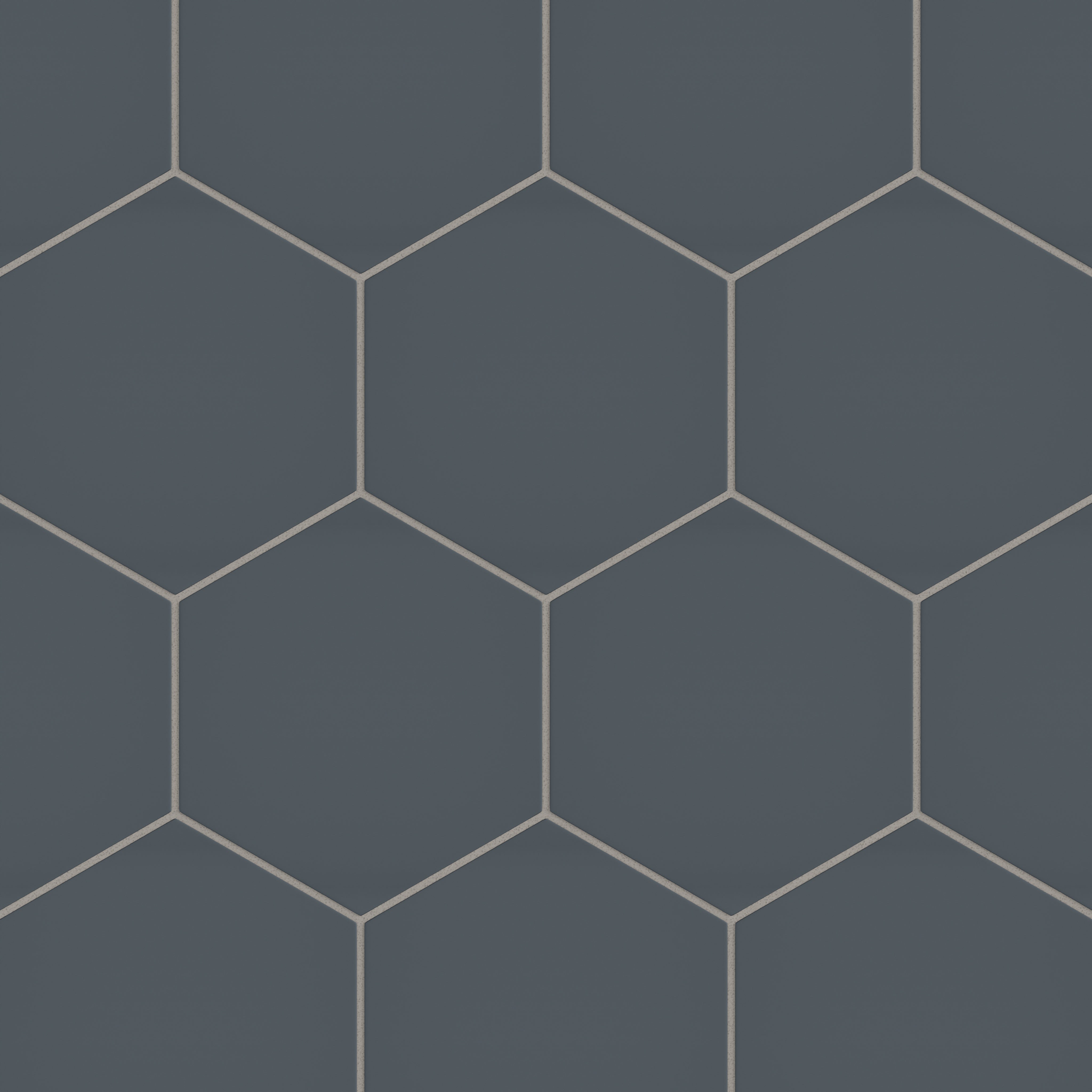 8" Hexagon Natural Press Ceramic Tile in Indigo Matte