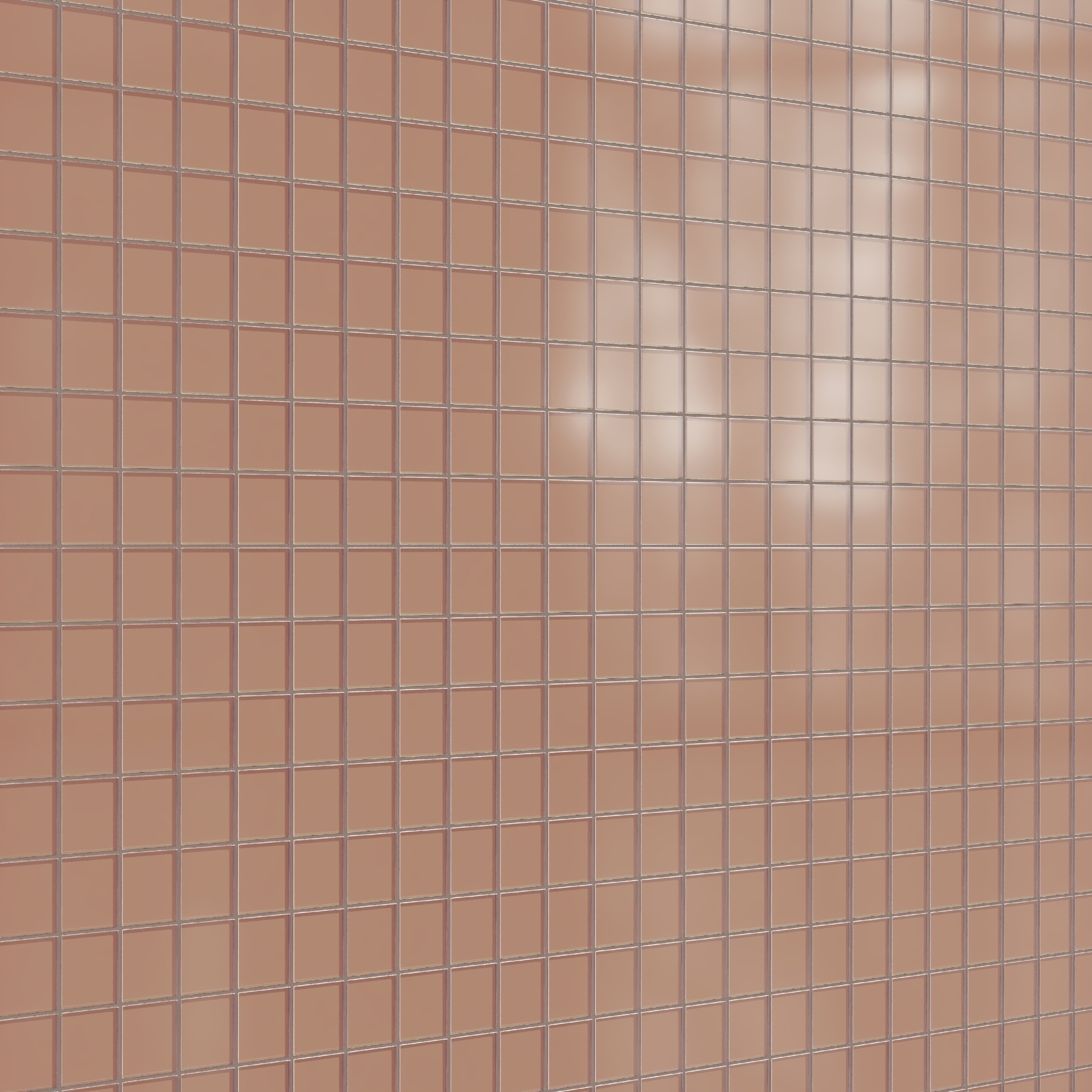 3x3 Straight Set Sheeted Glass Mosaic Tile in Sora Matte