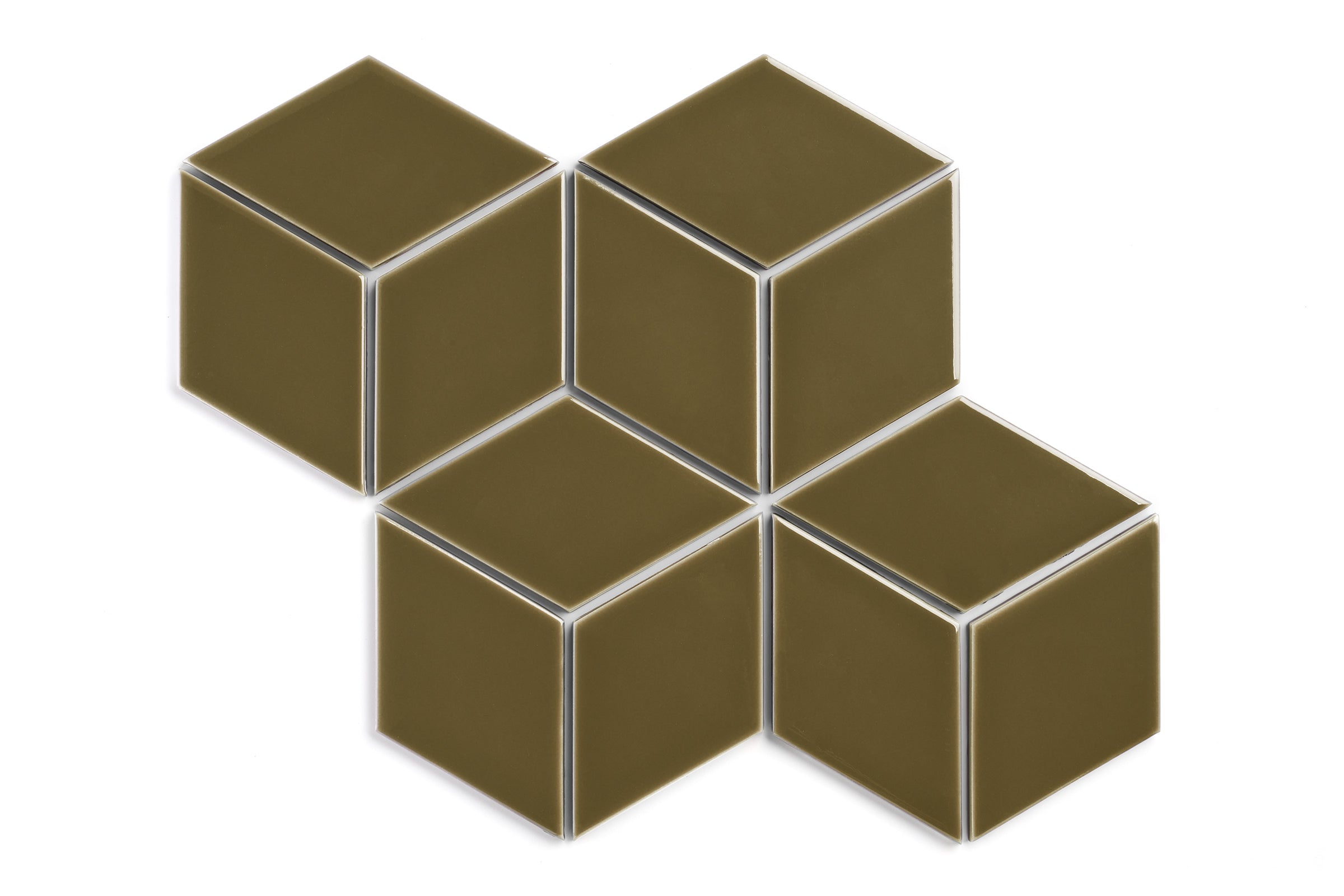 Large Diamond Original Ceramic Tile in Chaparral Gloss