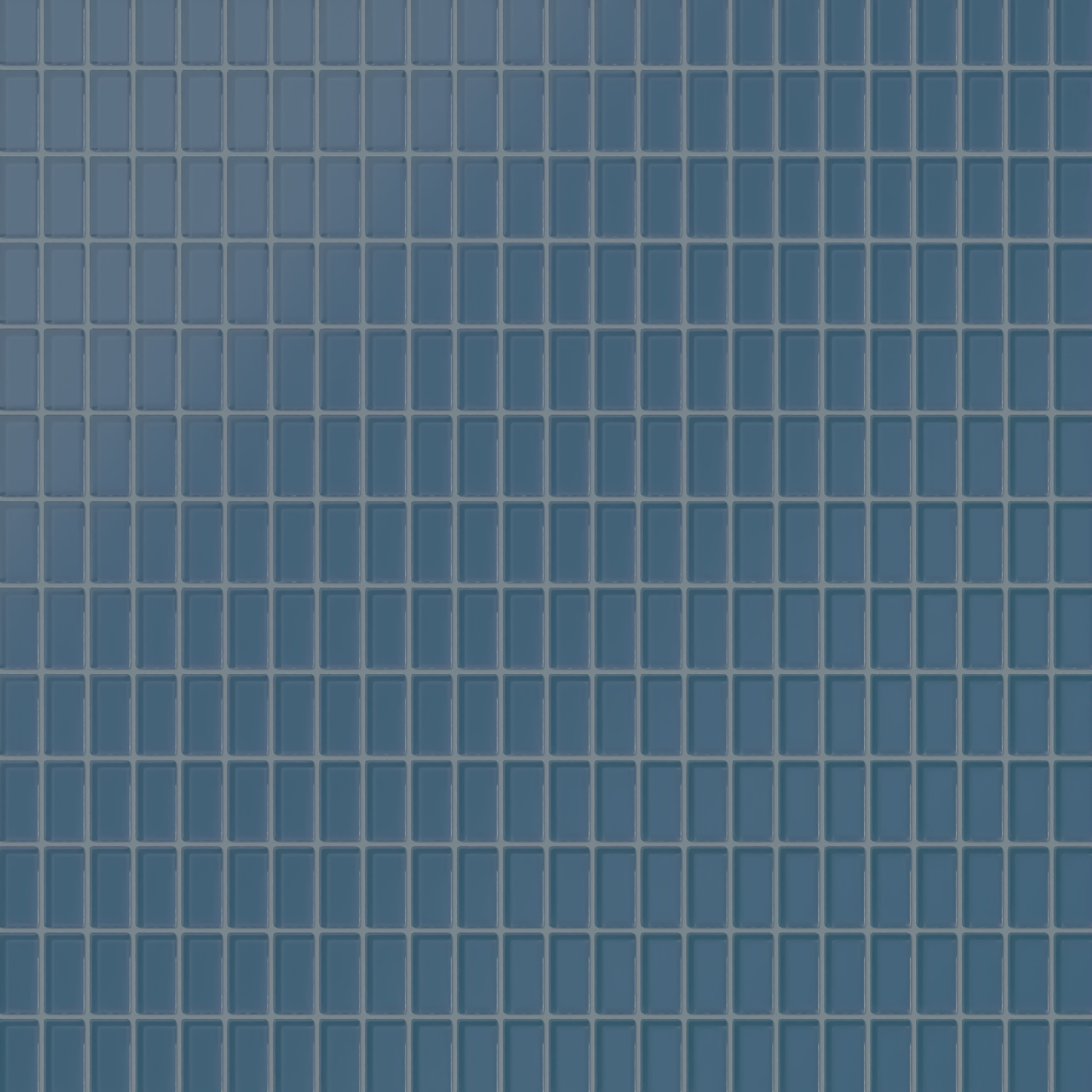 1x2 Straight Set Sheeted Glass Mosaic Tile in Blue Jay Matte