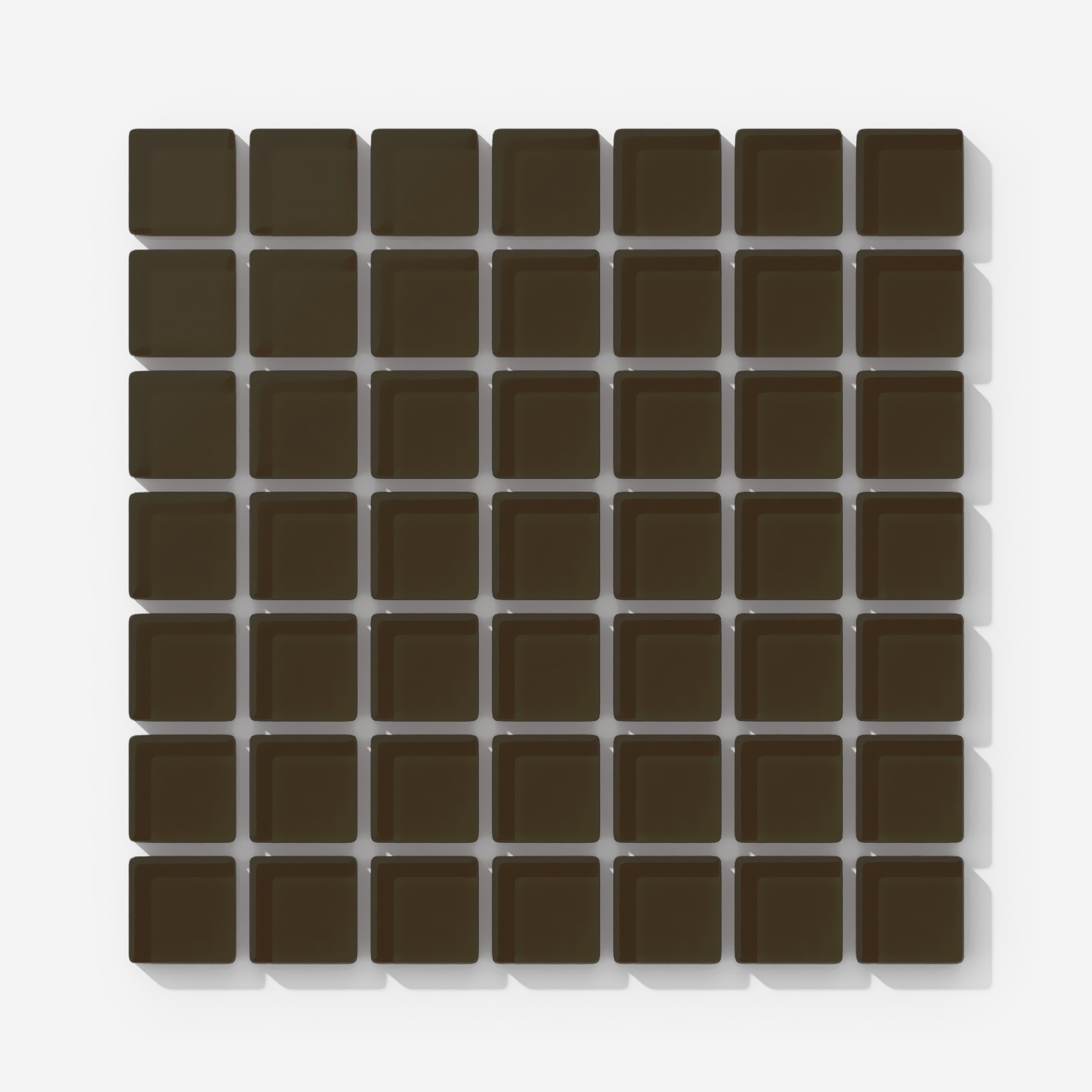 1x1 Straight Set Sheeted Glass Mosaic Tile in Osprey Matte