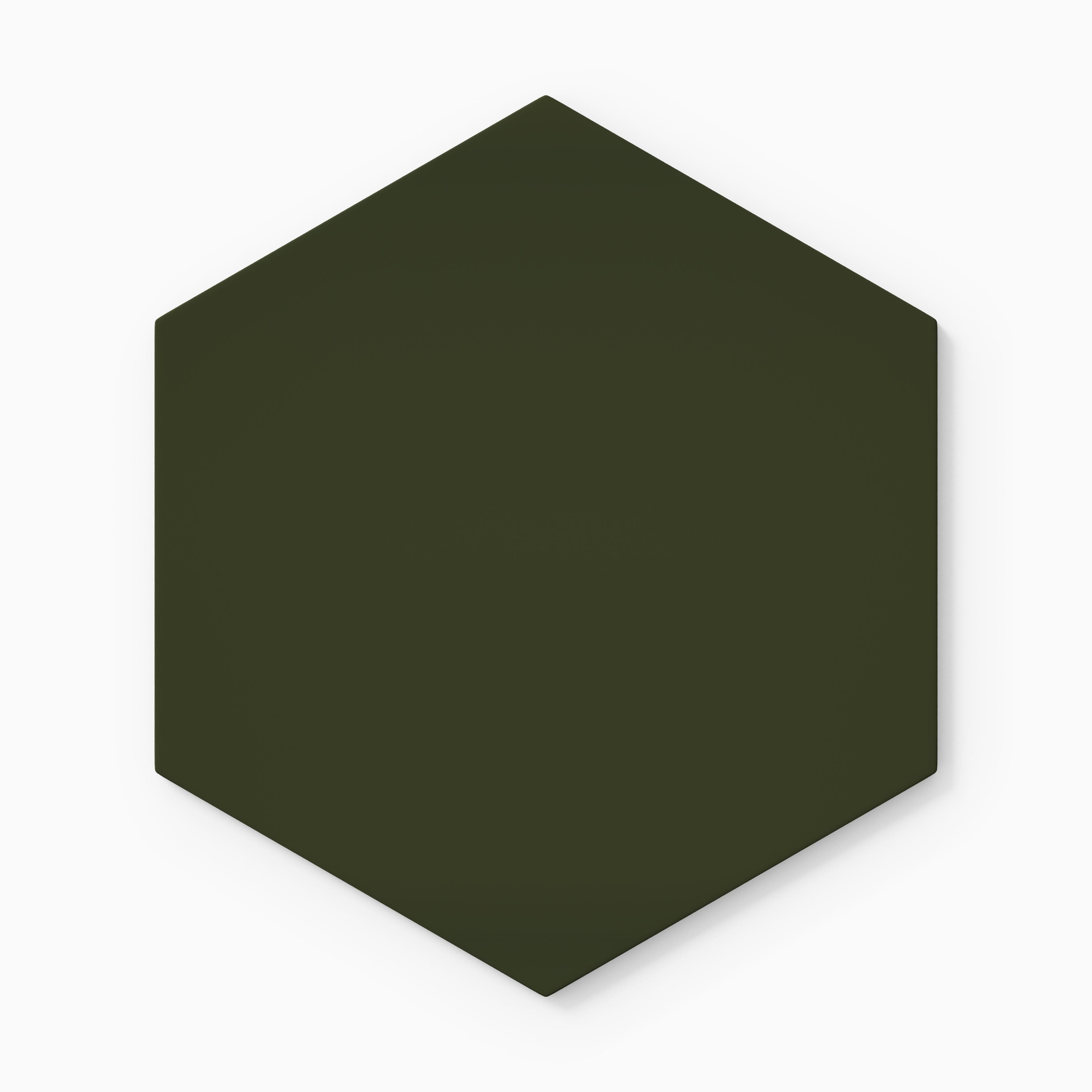 8" Hexagon Natural Press Ceramic Tile in Green Apatite Matte