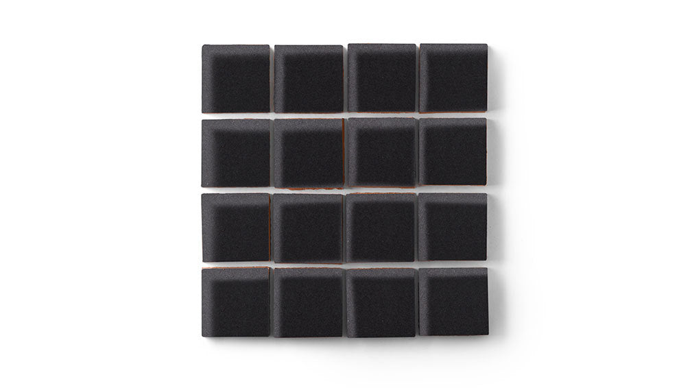 2x2 Straight Set Sheeted Original Ceramic Mosaic Tile in Raven Matte