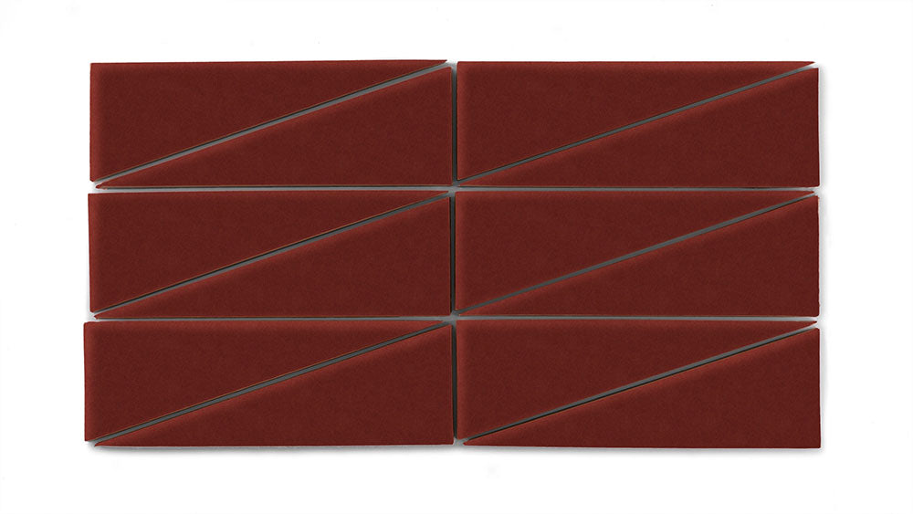 Right Scalene Triangle Original Ceramic Tile in Vintage Leather Matte