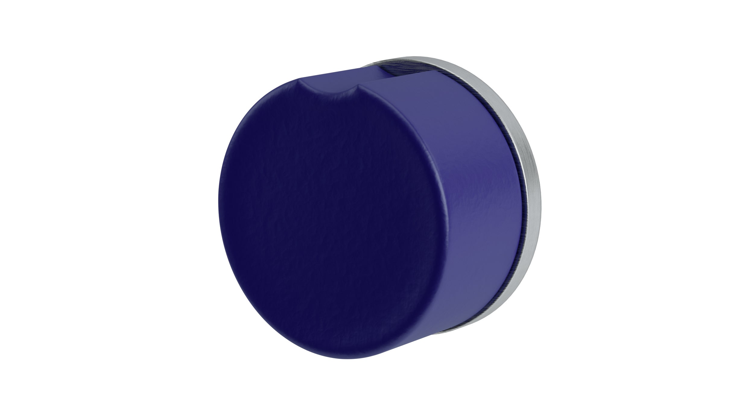 Foundry One Handle Wall Mount Diverter/Volume Control Shower Trim with Groove Ceramic Knob Handle in Satin Chrome