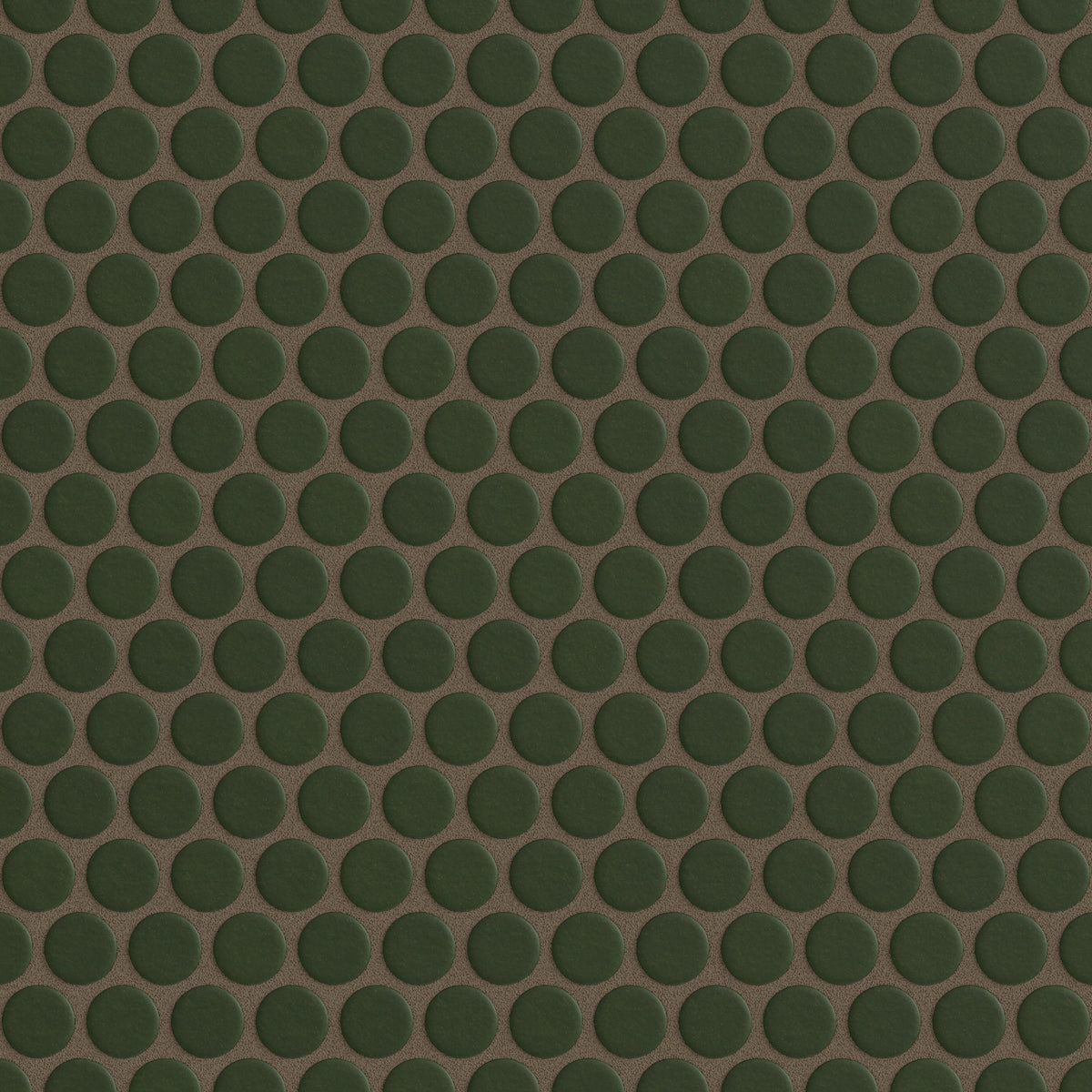 Hunter Green Penny Round Sheeted Matte Original Ceramic Tile
