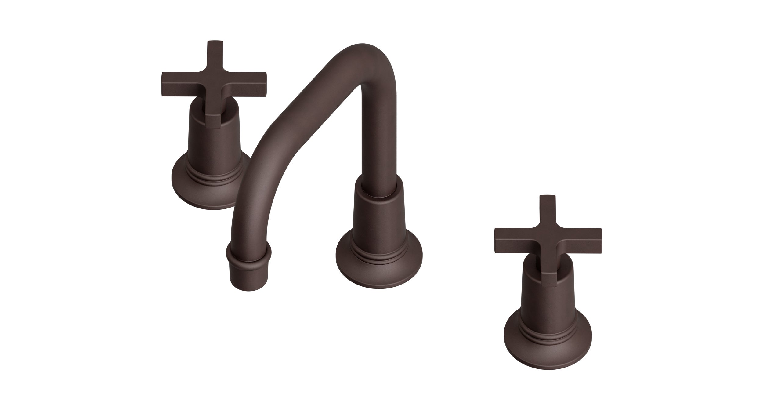 Emerson Two Handle Deck Mount Squaretop Lavatory Faucet with Classic Cross Handles in Architectural Copper