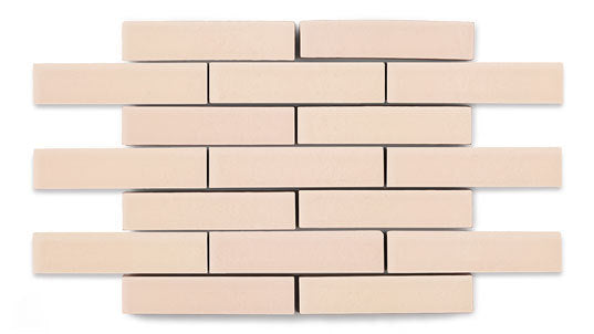 1x4 Half Offset Sheeted Original Ceramic Mosaic Tile in Tumbleweed Matte