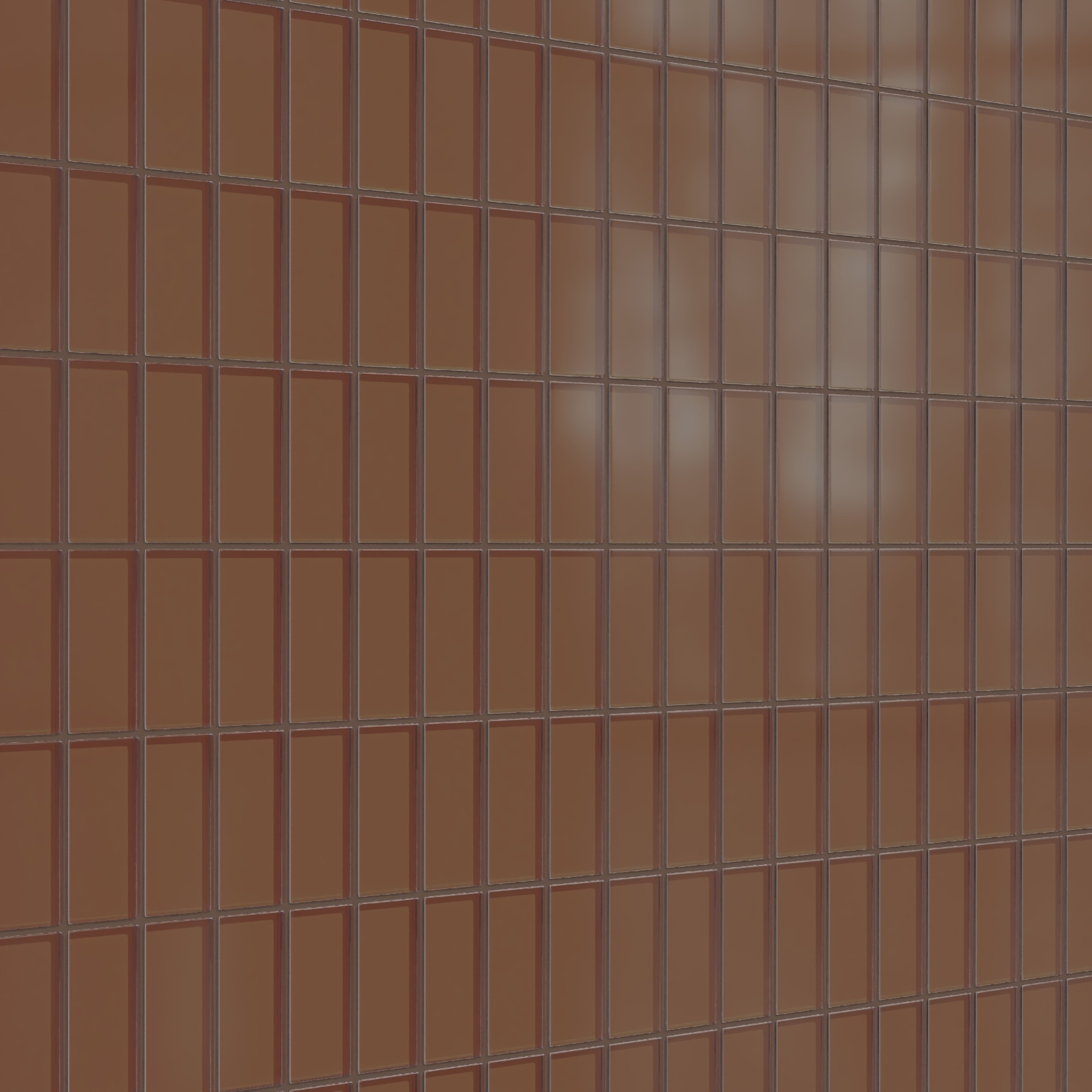 2x4 Straight Set Sheeted Glass Mosaic Tile in Kestrel Matte