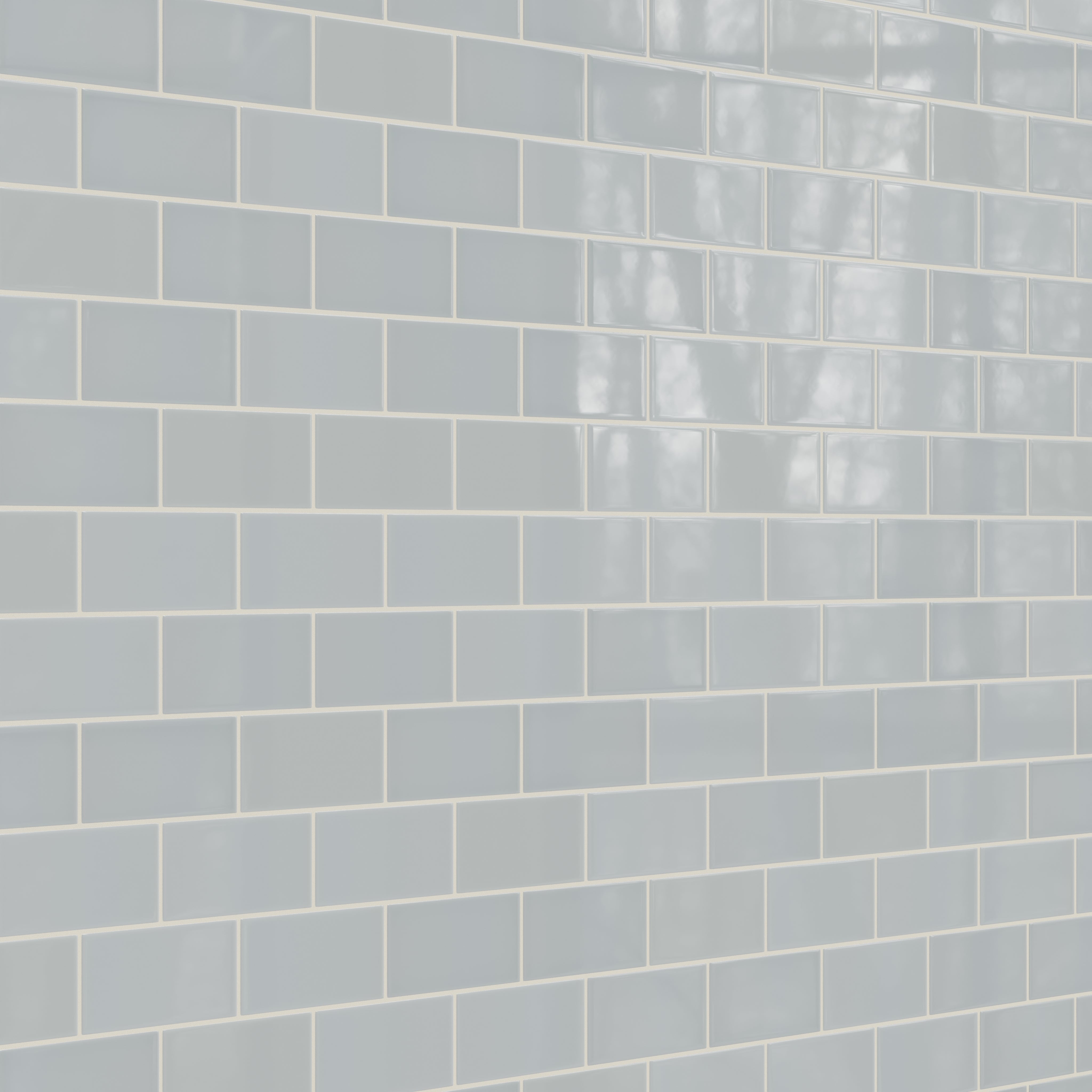 3x6 Natural Press Ceramic Tile in Alberta Blue Gloss