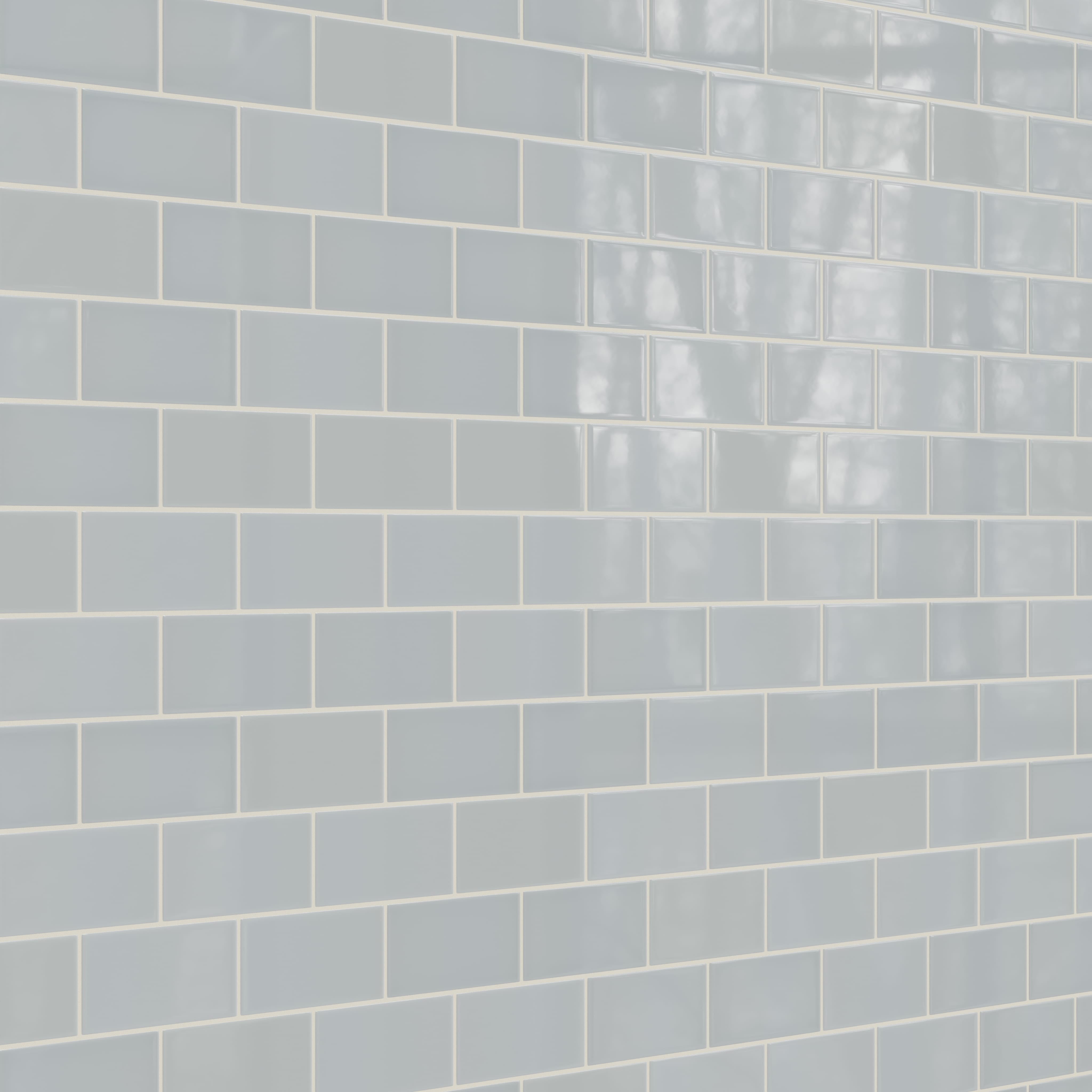 Quick Ship 3x6 Natural Press Ceramic Tile in Alberta Blue Gloss
