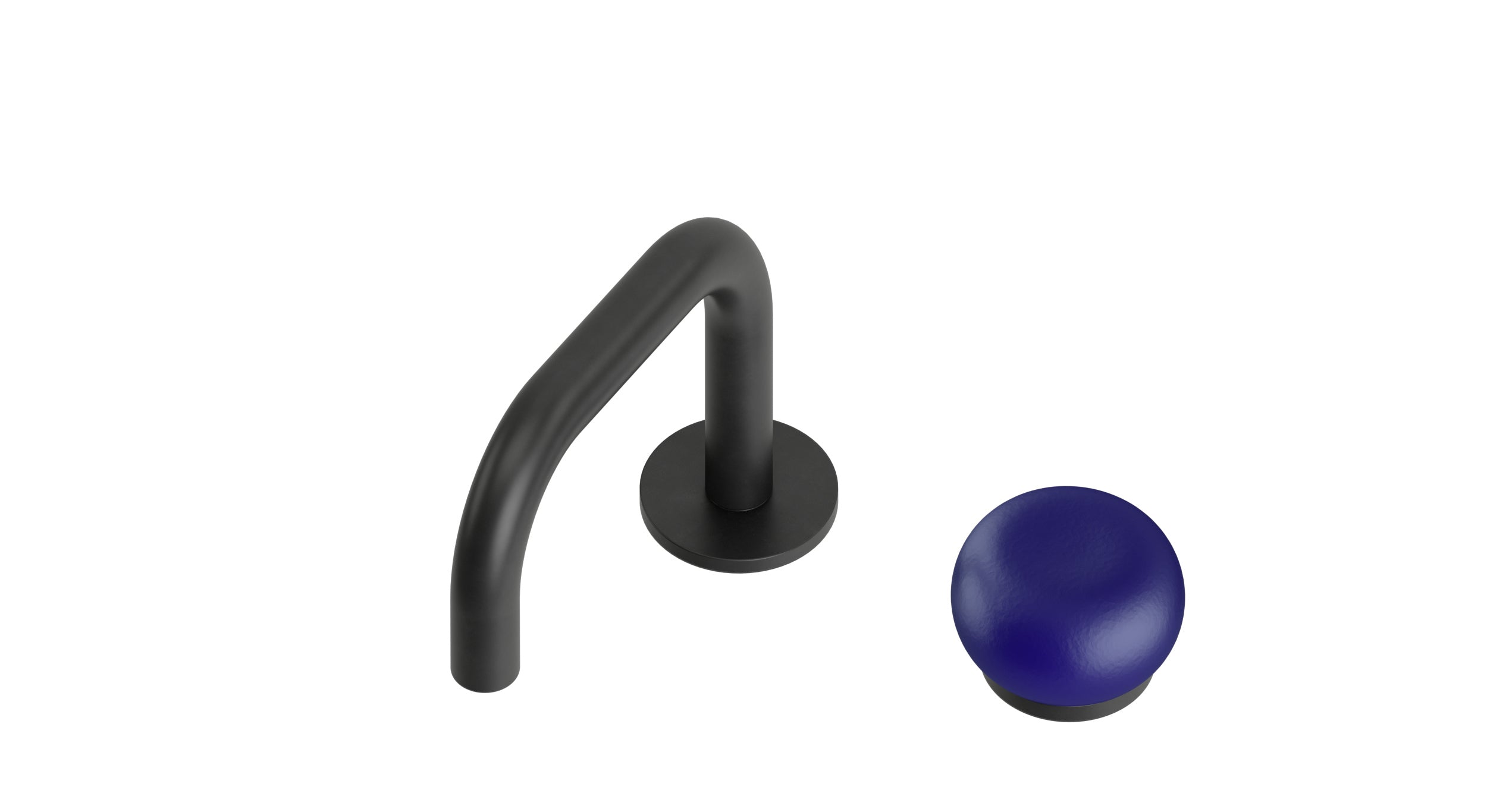 Foundry One Handle Deck Mount Squaretop Lavatory Faucet with Pebble Ceramic Knob Handle in Oil Rubbed Bronze