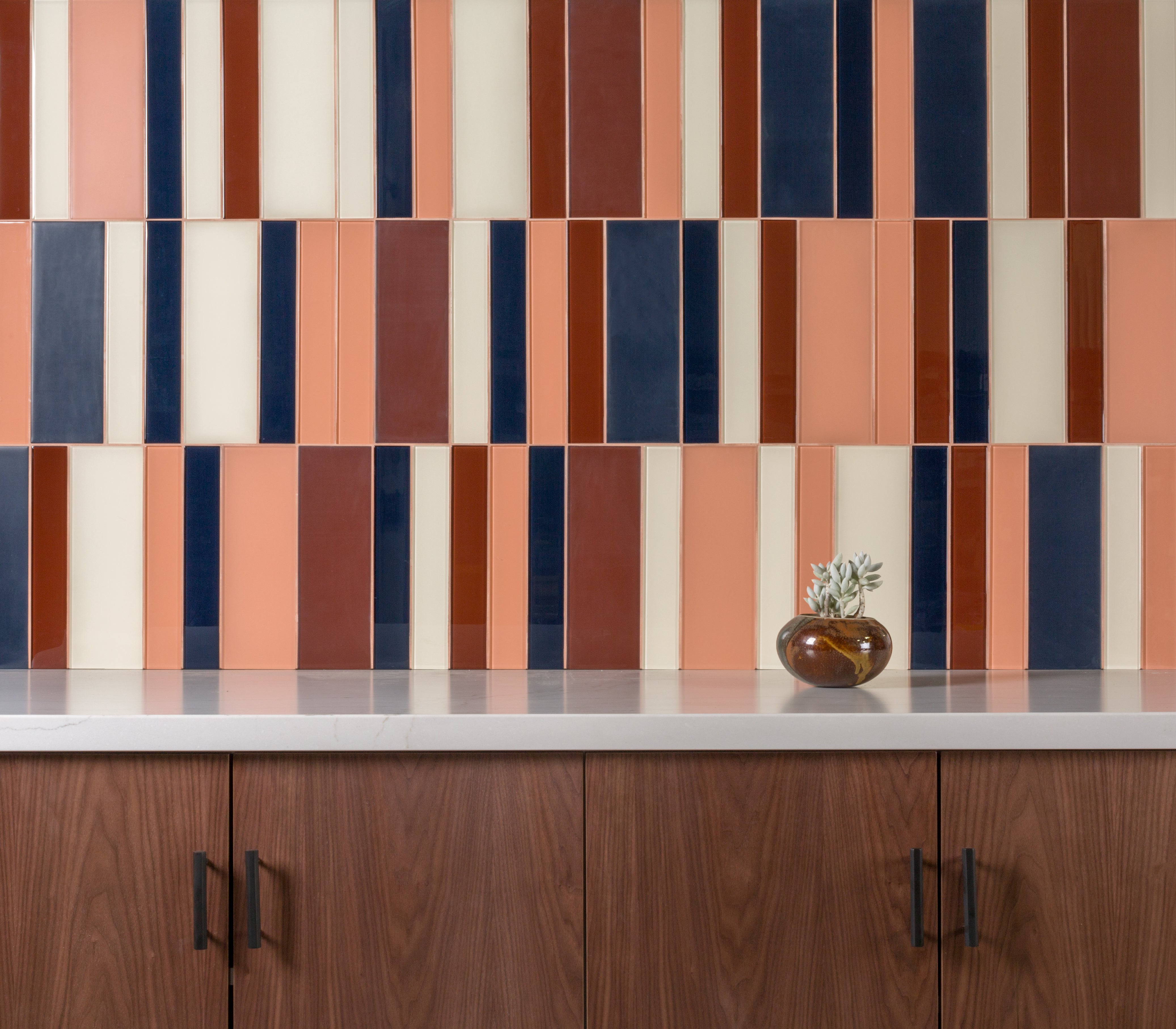 4x12 Glass Tile in Pheasant Gloss