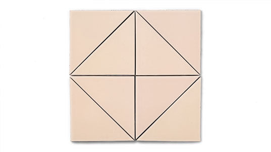 6" Triangle Original Ceramic Tile in Tumbleweed Matte