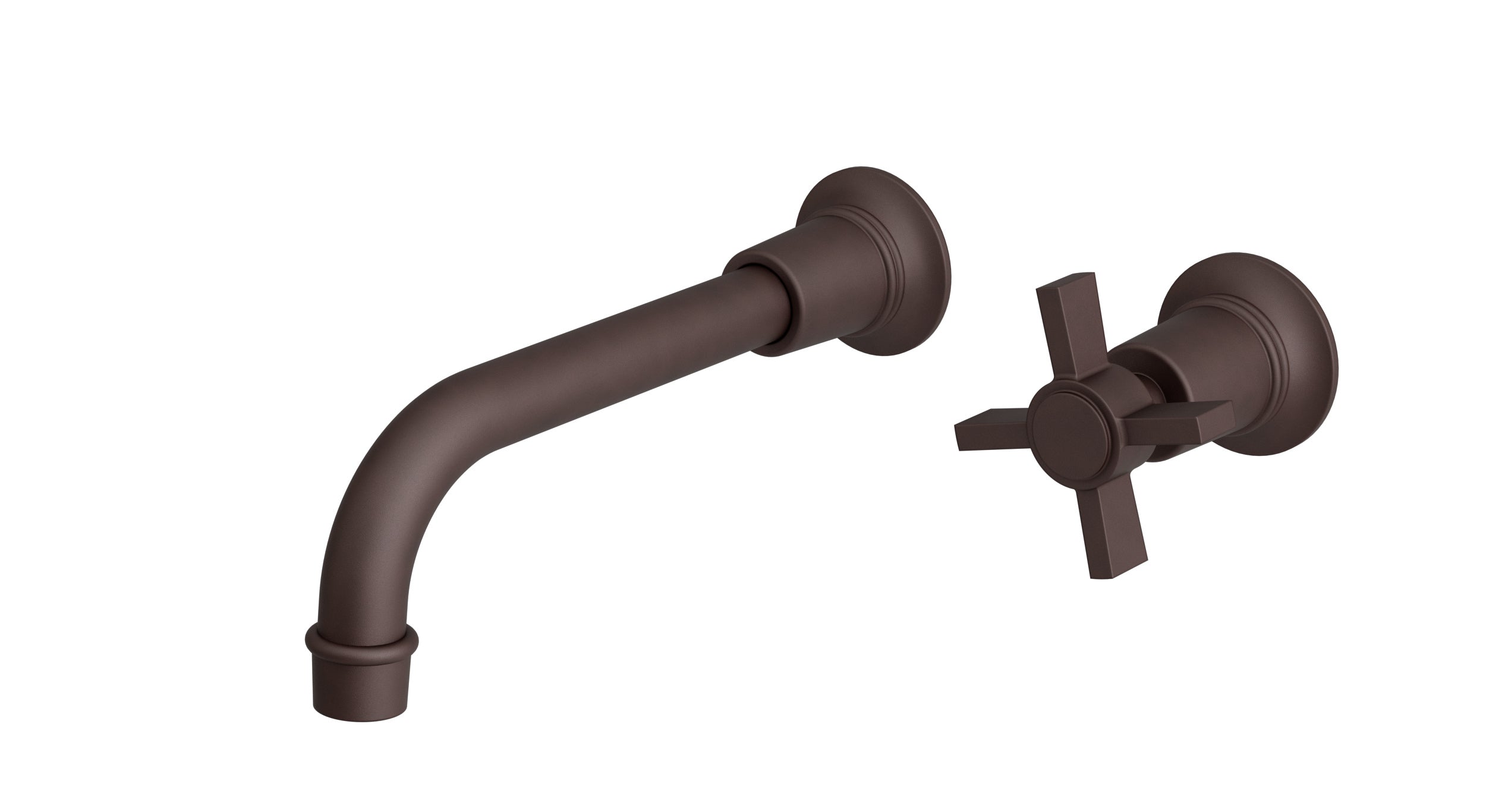 Emerson One Handle Wall Mount 8.25" Lavatory Faucet with Defined Cross Handle in Architectural Copper