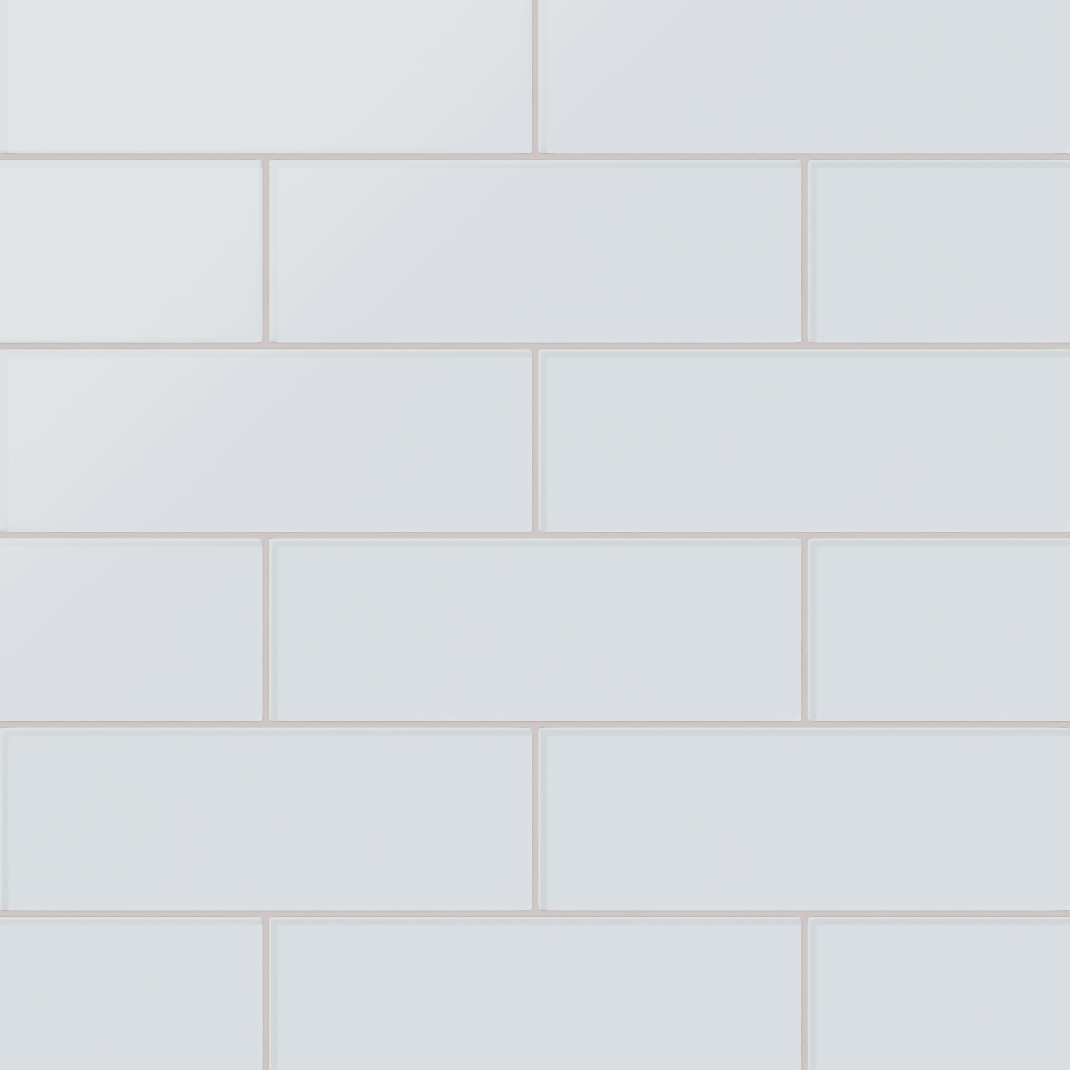 4x12 Glass Tile in Snowy Owl Matte