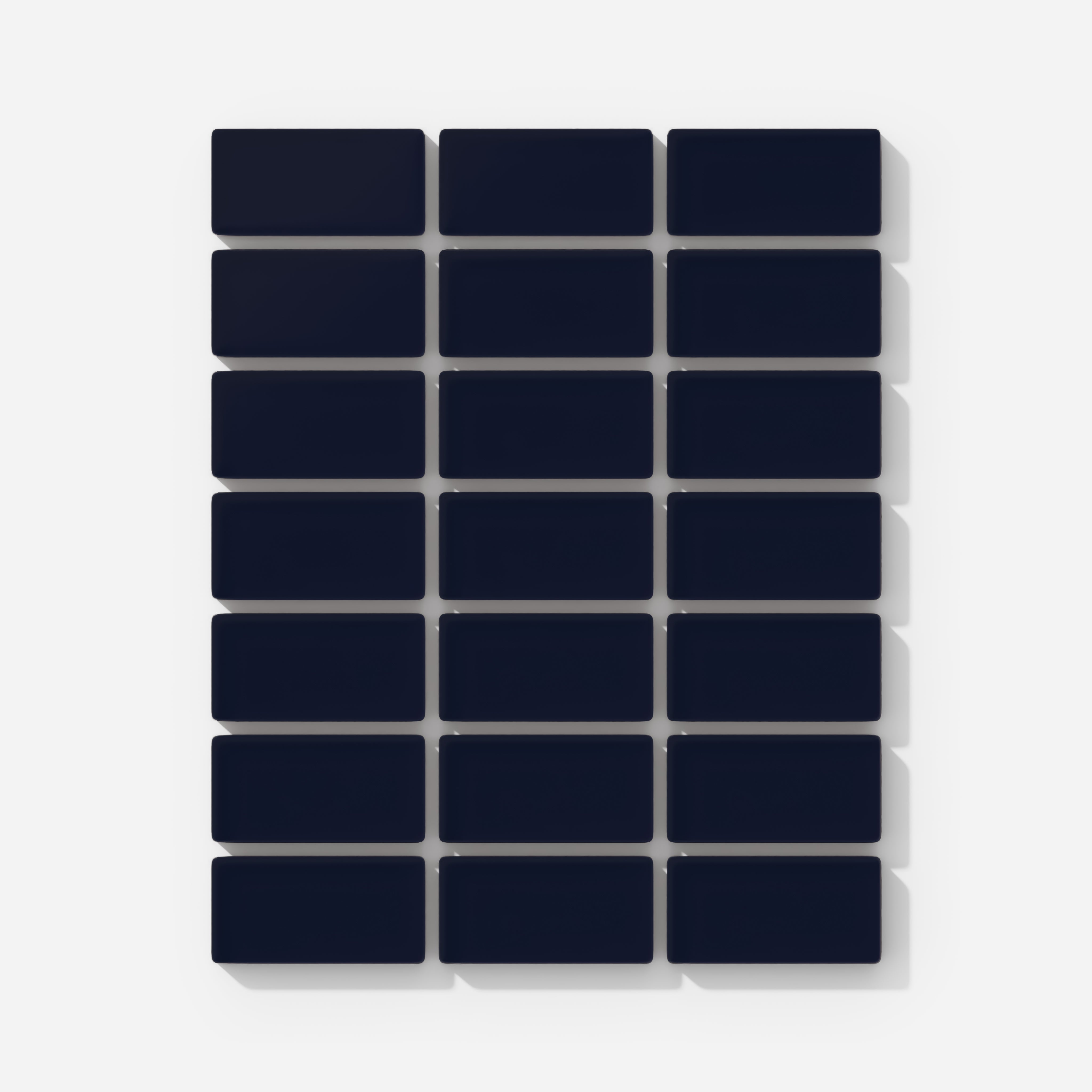 1x2 Straight Set Sheeted Glass Mosaic Tile in Barn Swallow Matte