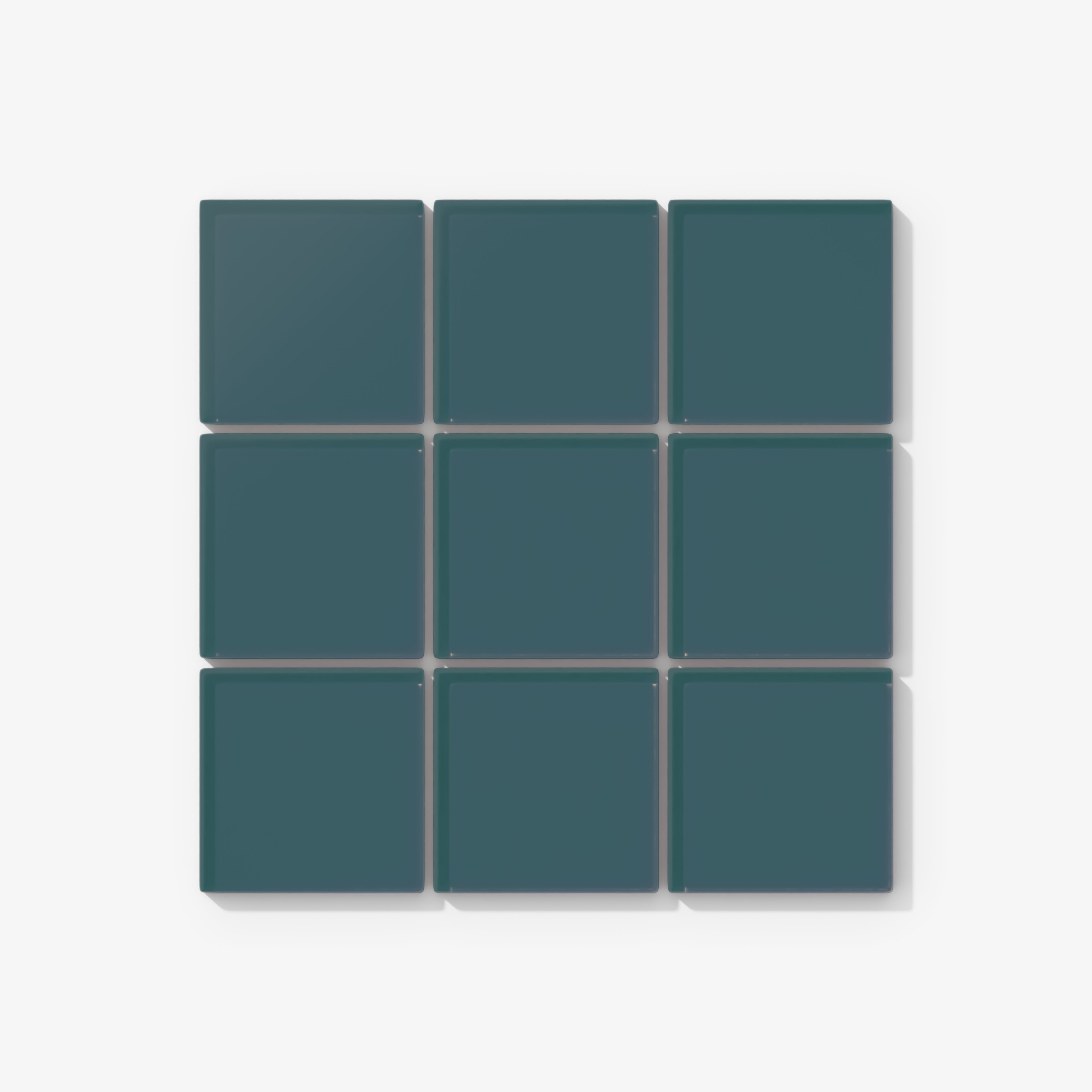 3x3 Straight Set Sheeted Glass Mosaic Tile in Magpie Matte