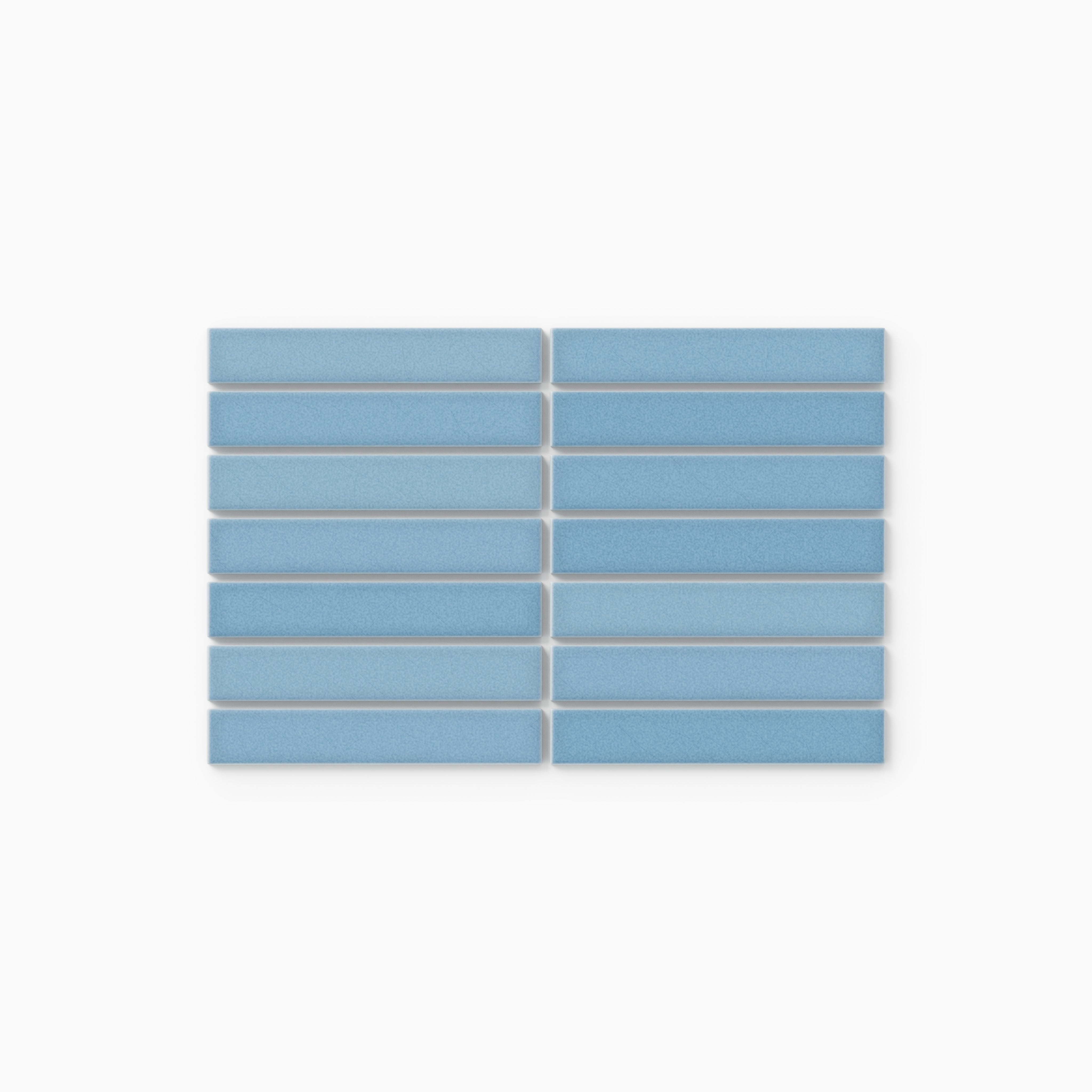 1x6 Straight Set Sheeted Original Ceramic Mosaic Tile in Caribbean Sea Gloss