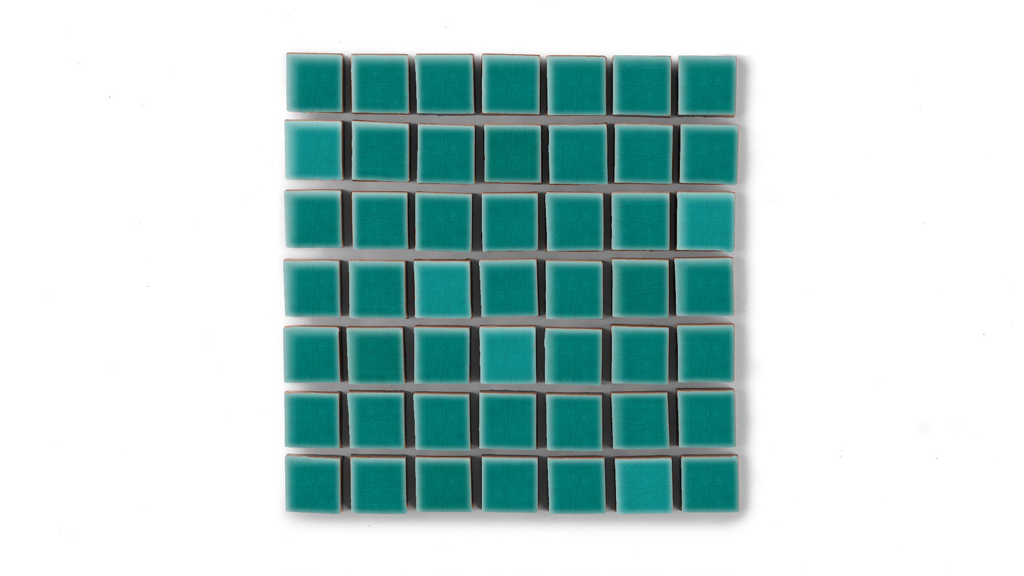 1x1 Straight Set Sheeted Original Ceramic Mosaic Tile in Bora Bora Gloss