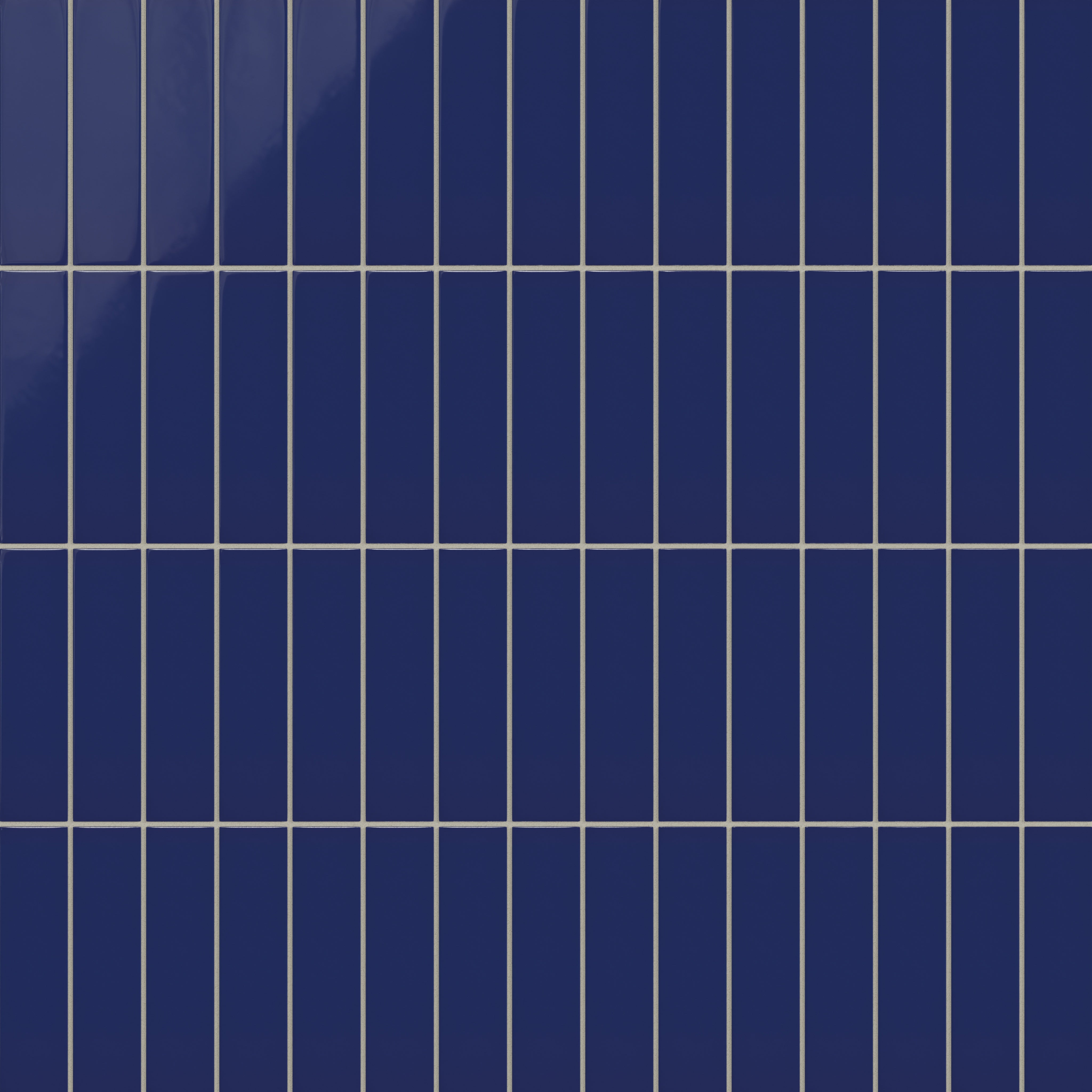 2x8 Natural Press Ceramic Tile in Ultramarine Gloss