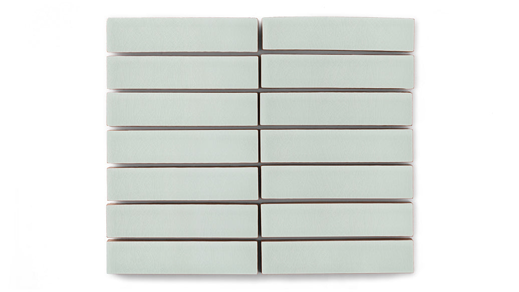 1x4 Straight Set Sheeted Original Ceramic Mosaic Tile in Salton Sea Gloss