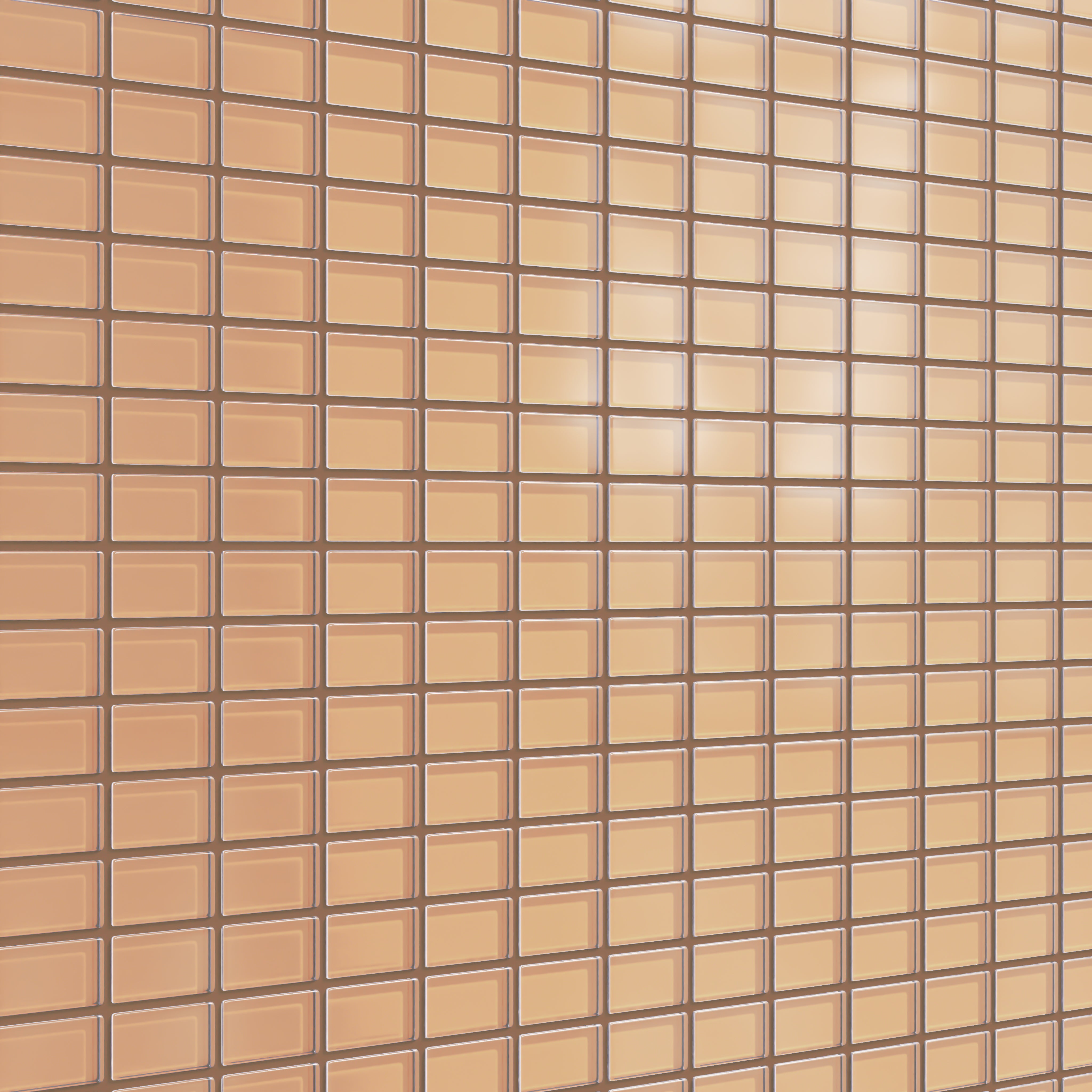 1x2 Straight Set Sheeted Glass Mosaic Tile in Carolina Wren Matte