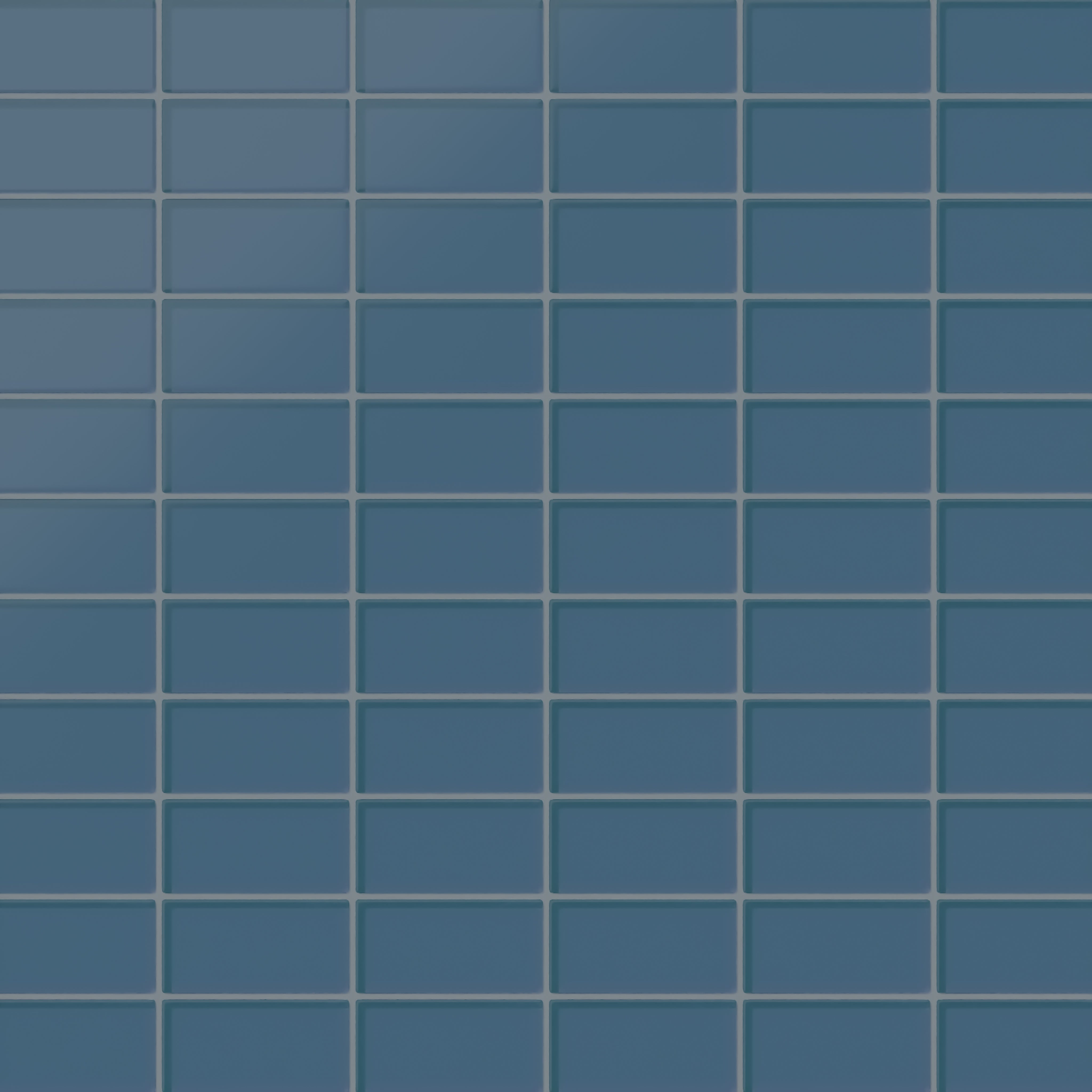 2x4 Straight Set Sheeted Glass Mosaic Tile in Blue Jay Matte