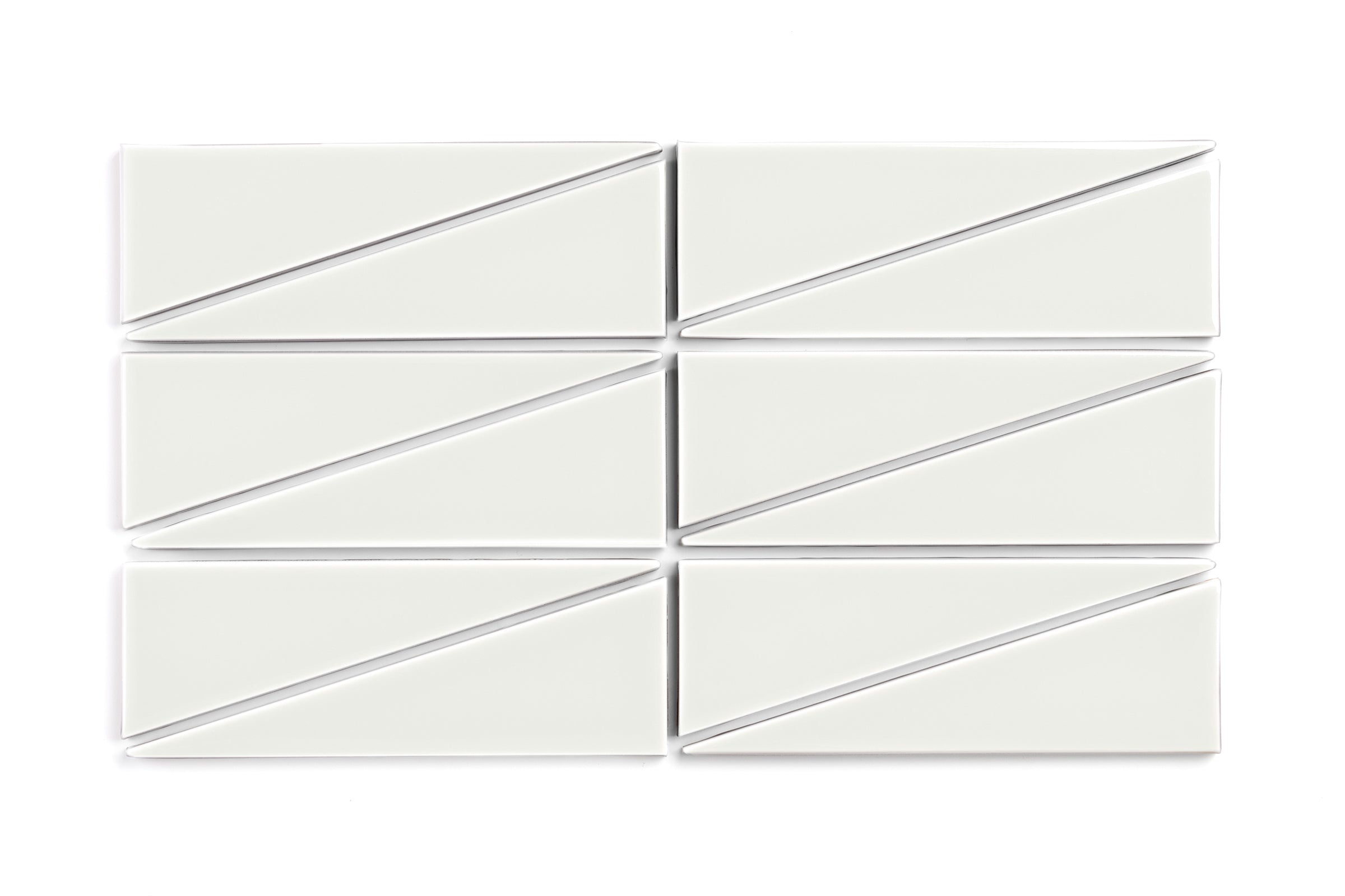Right Scalene Triangle Original Ceramic Tile in Limewash Gloss