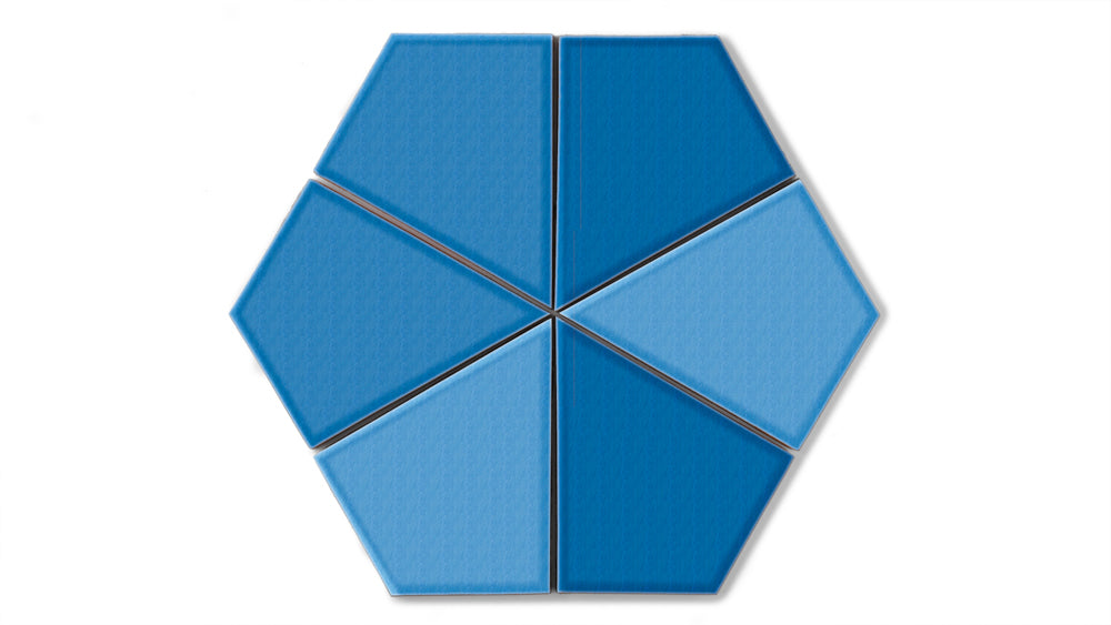 Hexite Original Ceramic Tile in Aegean Sea Gloss