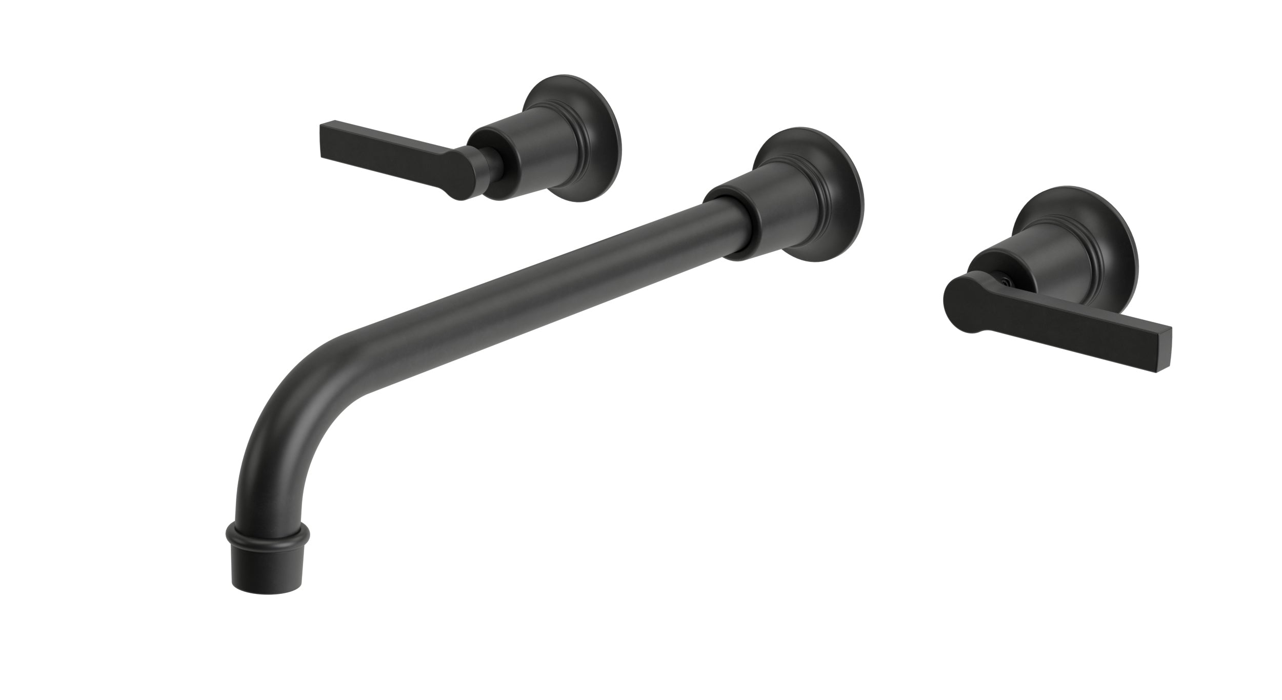Emerson Two Handle Wall Mount 12" Lavatory Faucet with Classic Lever Handles in Oil Rubbed Bronze