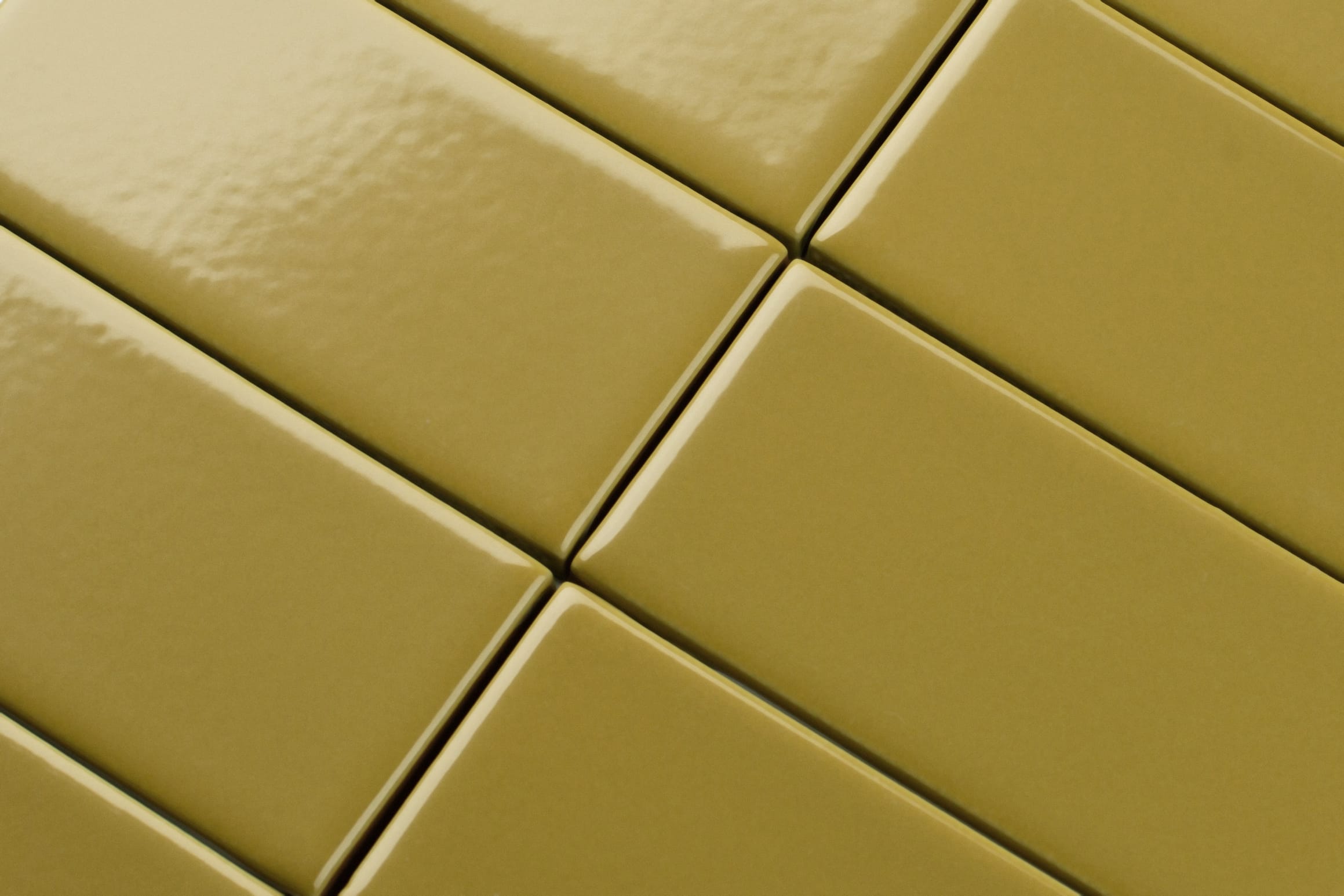 2x2 Straight Set Sheeted Original Ceramic Mosaic Tile in Mustard Seed Gloss
