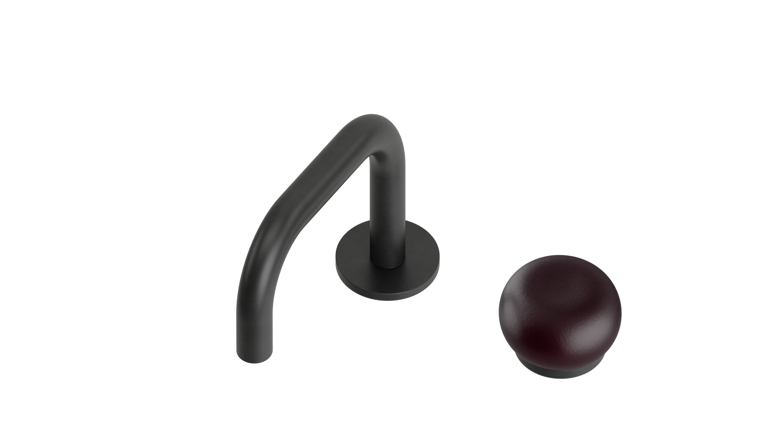 Foundry One Handle Deck Mount Squaretop Lavatory Faucet with Pebble Ceramic Knob Handle in Oil Rubbed Bronze