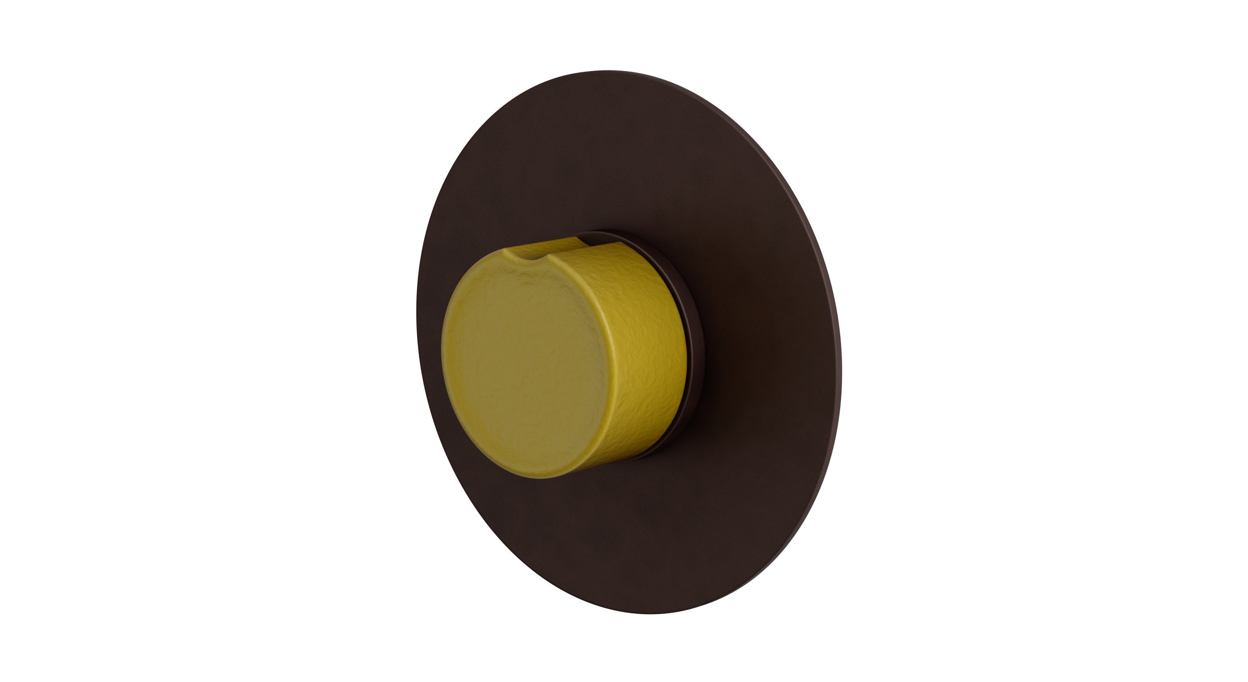 Foundry One Handle Wall Mount Shower Trim with Groove Ceramic Knob Handle in Architectural Copper