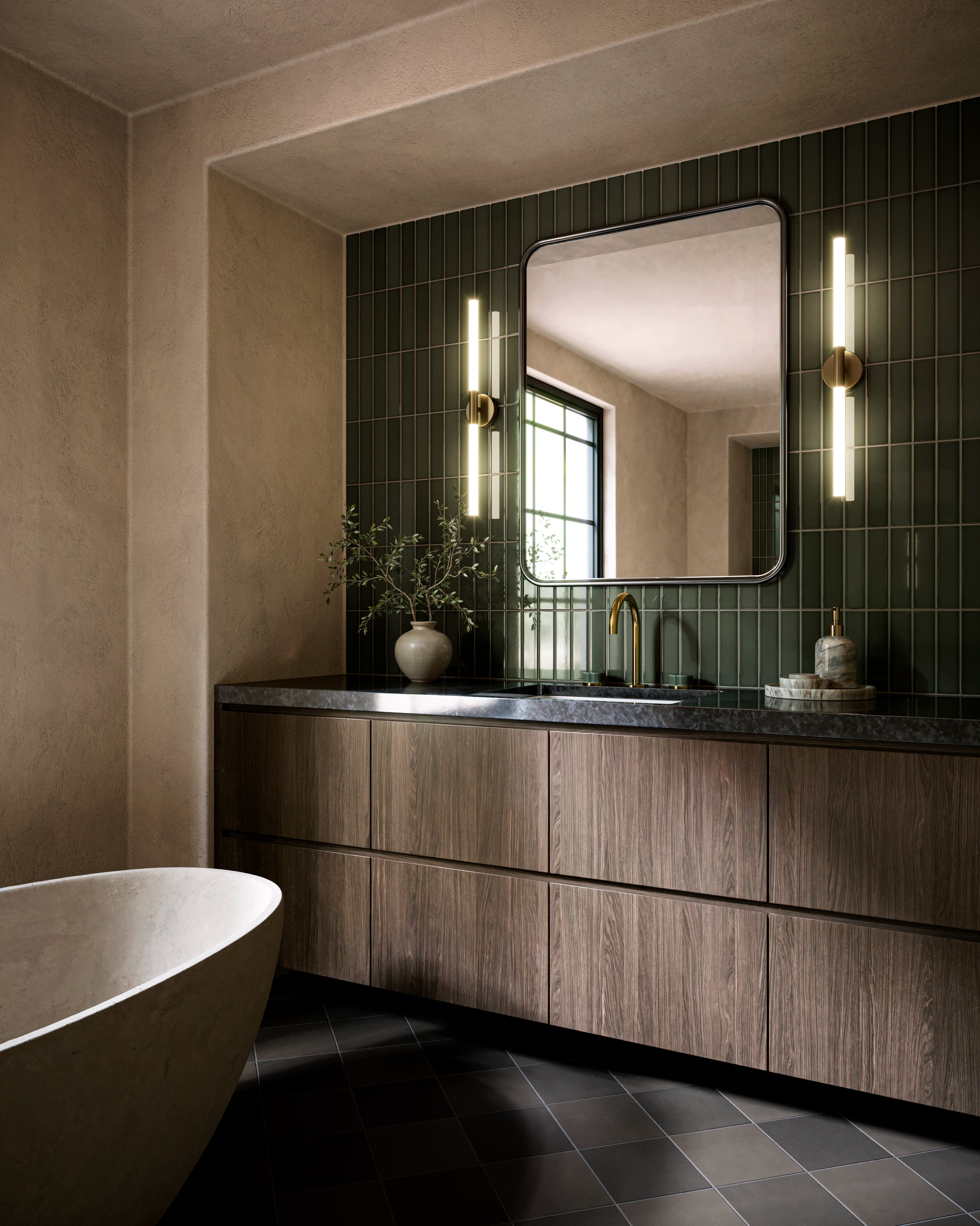 8x8 Original Ceramic Tile in Carbon Matte