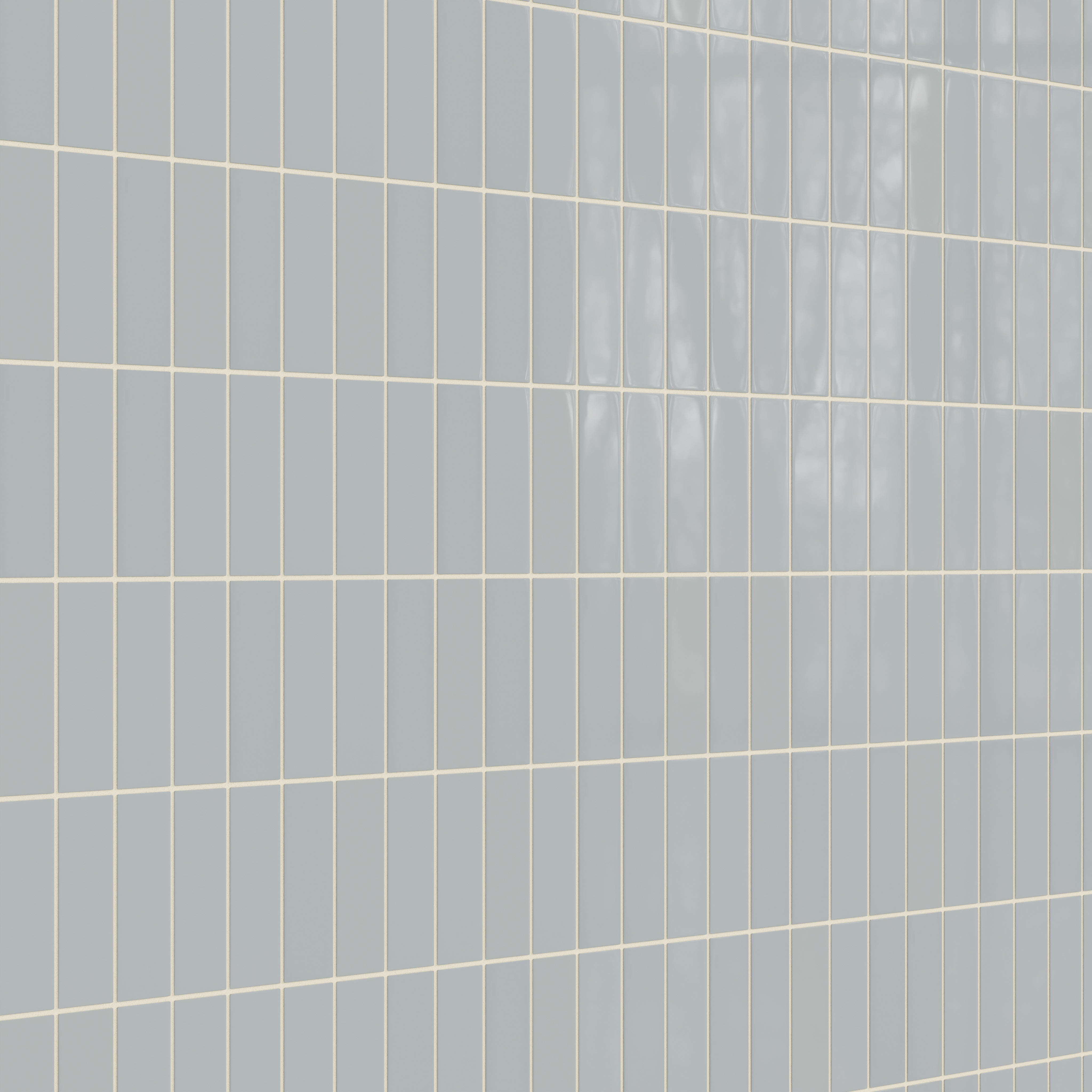2x6 Natural Press Ceramic Tile in Alberta Blue Gloss