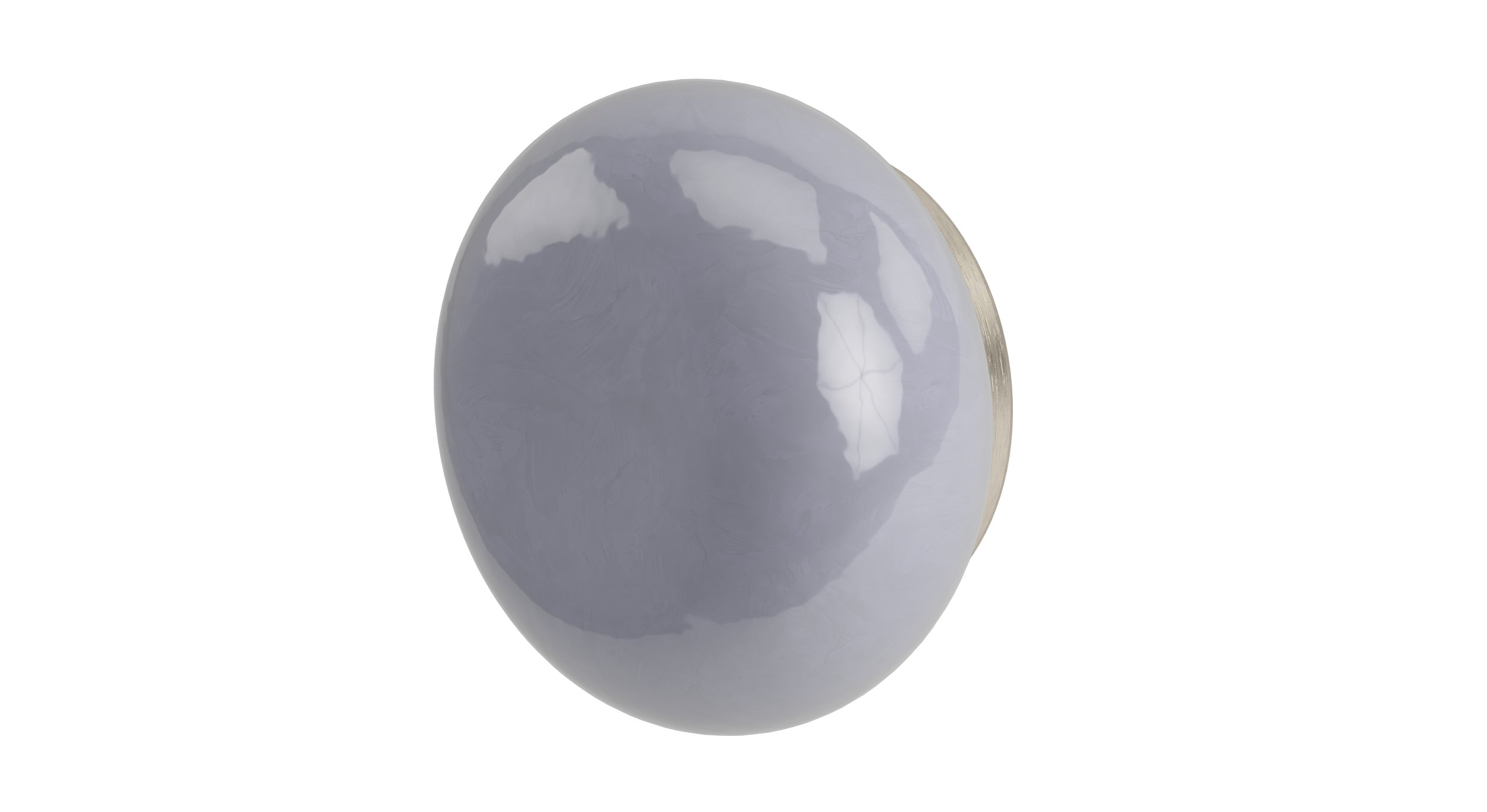 Foundry One Handle Wall Mount Diverter/Volume Control Shower Trim with Pebble Ceramic Knob Handle in Satin Nickel