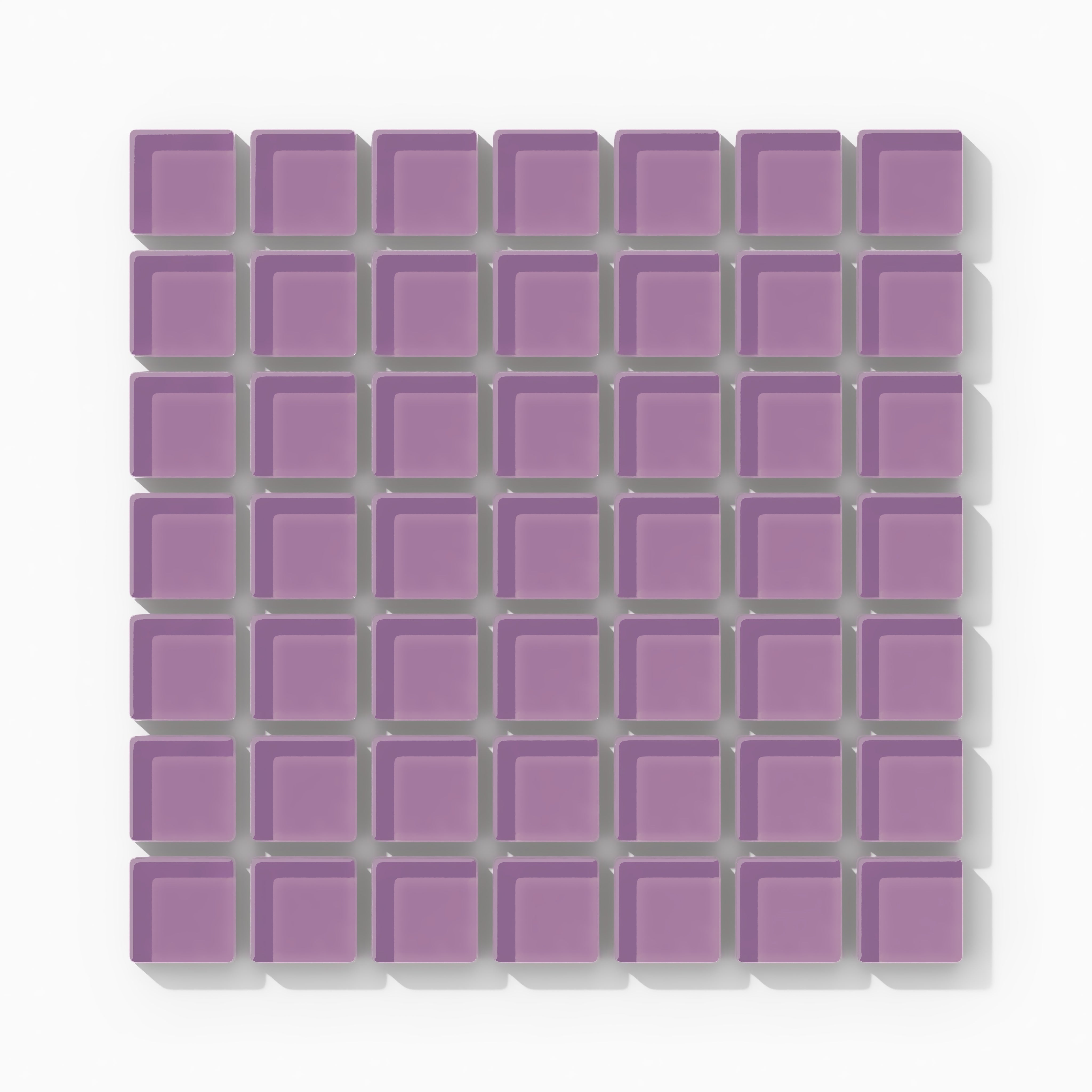 1x1 Straight Set Sheeted Glass Mosaic Tile in Waxbill Gloss