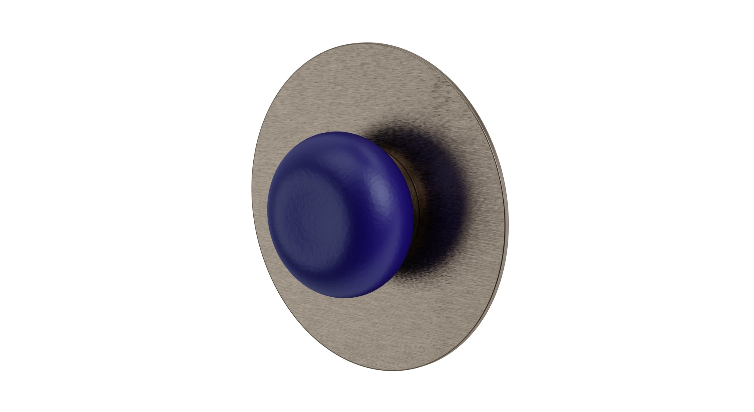 Foundry One Handle Wall Mount Shower Trim with Pebble Ceramic Knob Handle in Antique Nickel