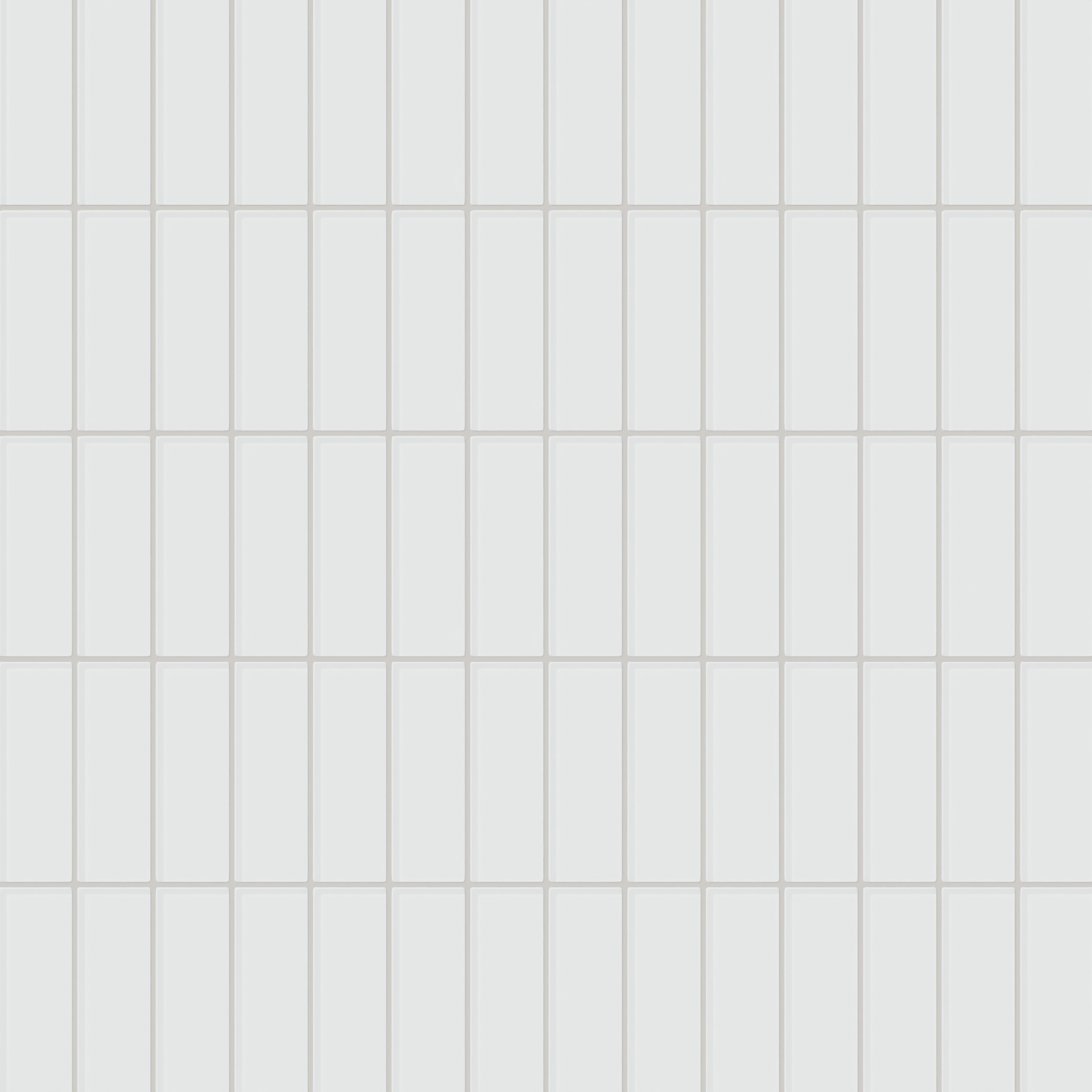 2x6 Glass Tile in Egret Gloss