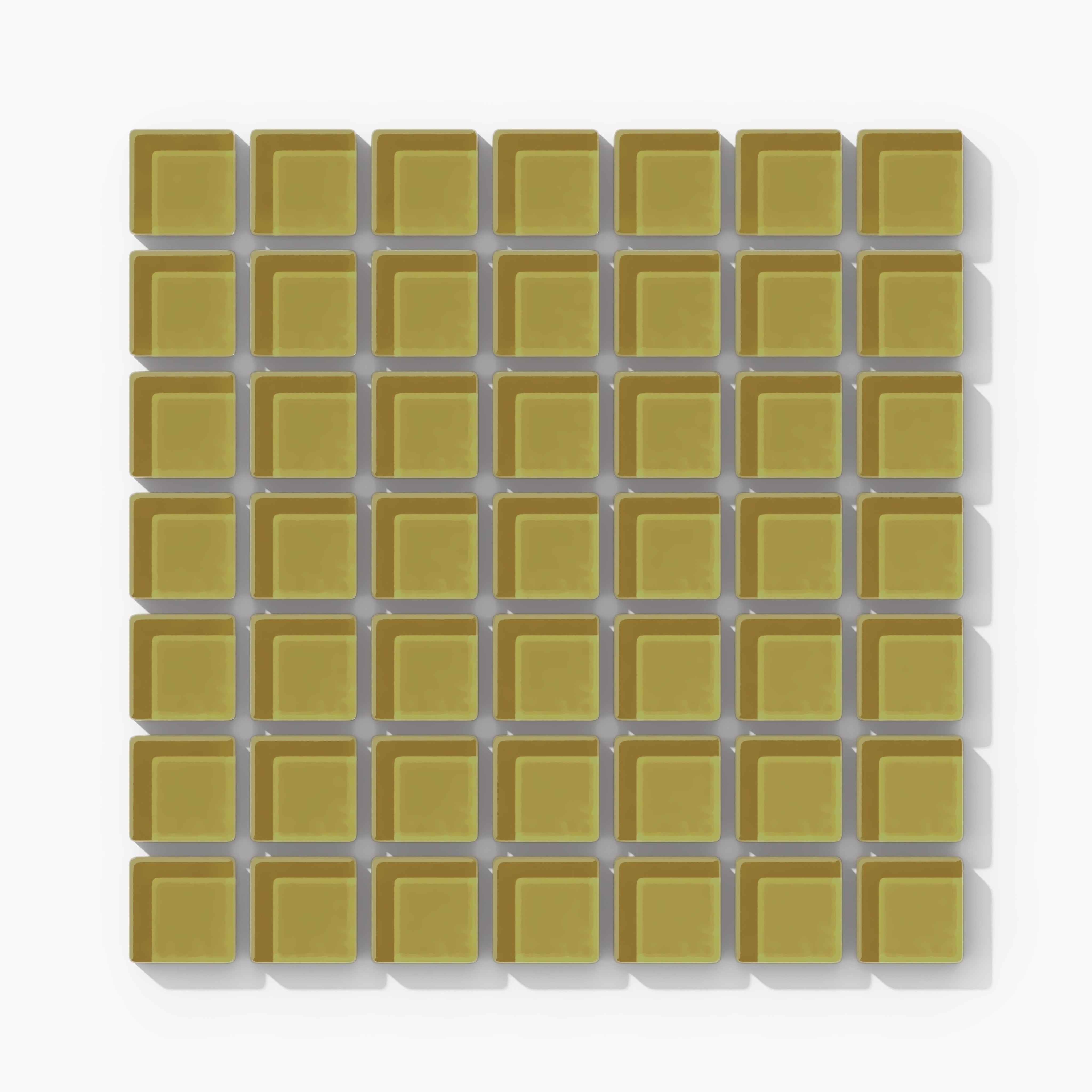 1x1 Straight Set Sheeted Glass Mosaic Tile in Pine Siskin Gloss