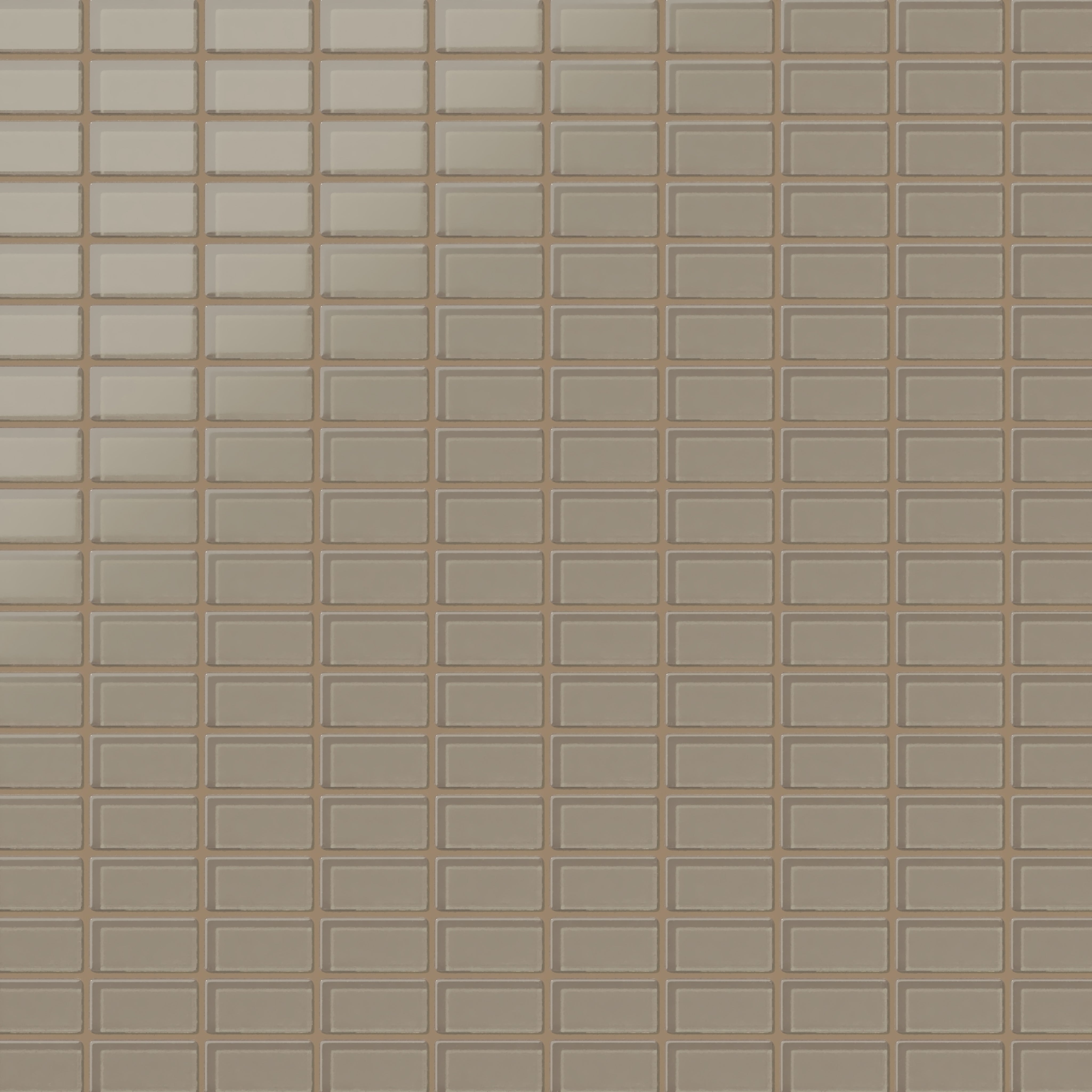 1x2 Straight Set Sheeted Glass Mosaic Tile in Quail Matte