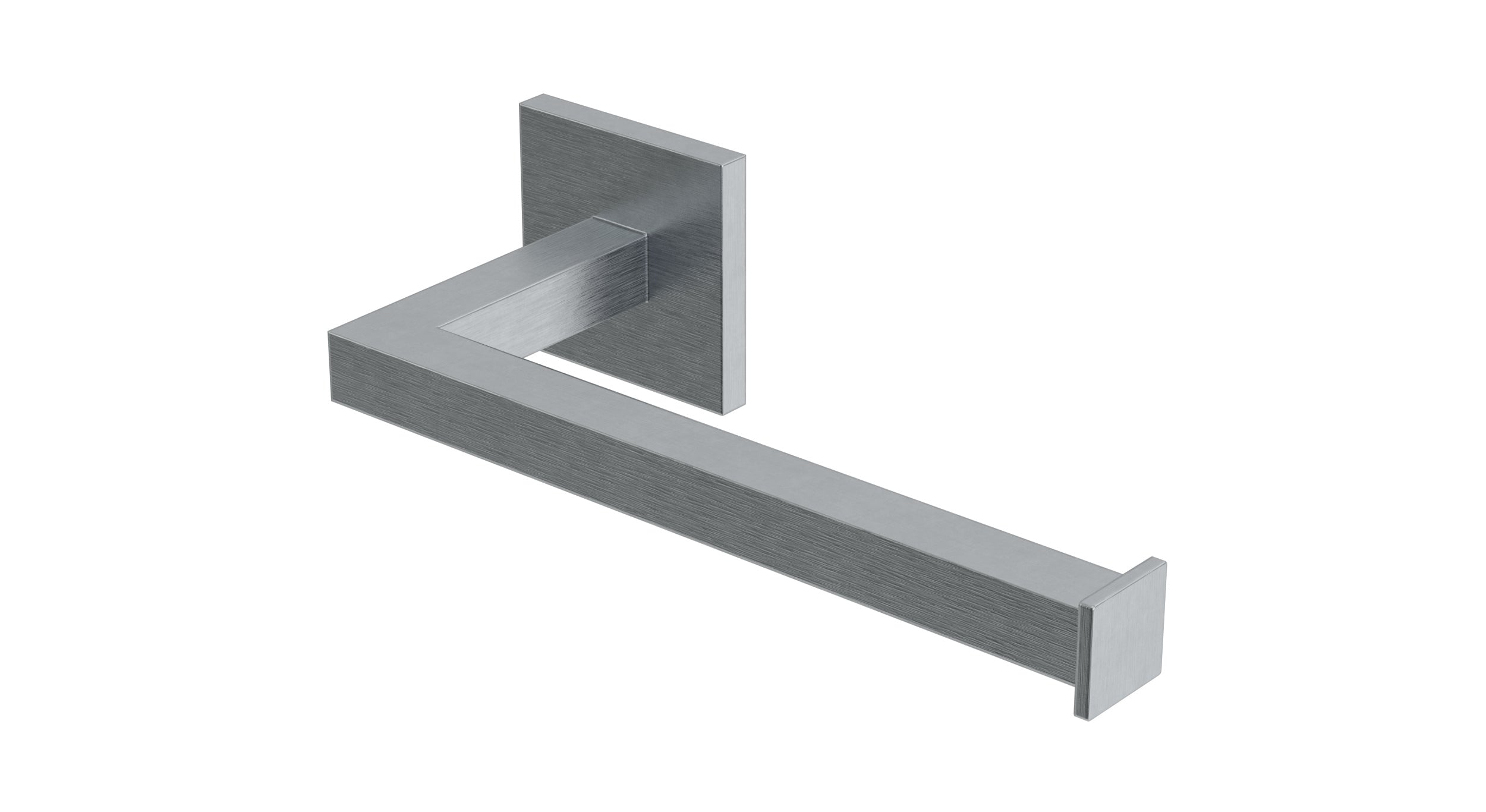 Flatiron Square Hand Towel Bar in Satin Chrome