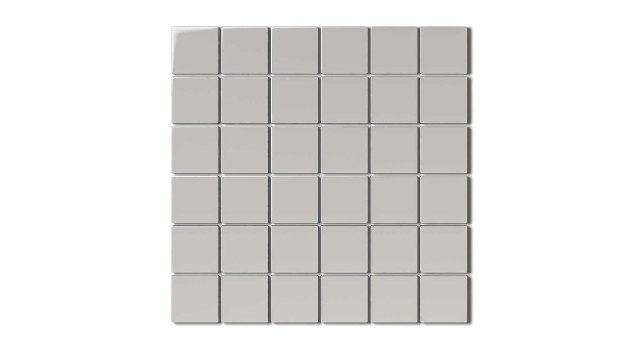2x2 Straight Set Sheeted Natural Press Ceramic Mosaic Tile in Titanium Grey Gloss