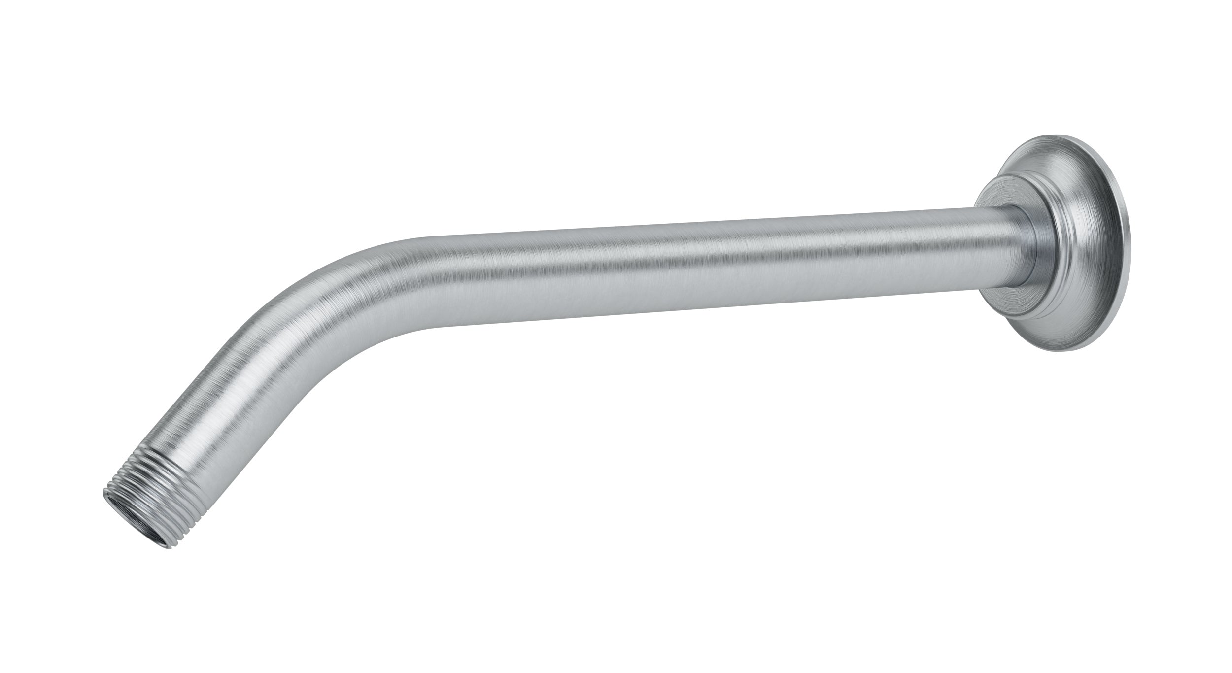 Emerson 45-Degree 12" Shower Arm with Flange in Satin Chrome