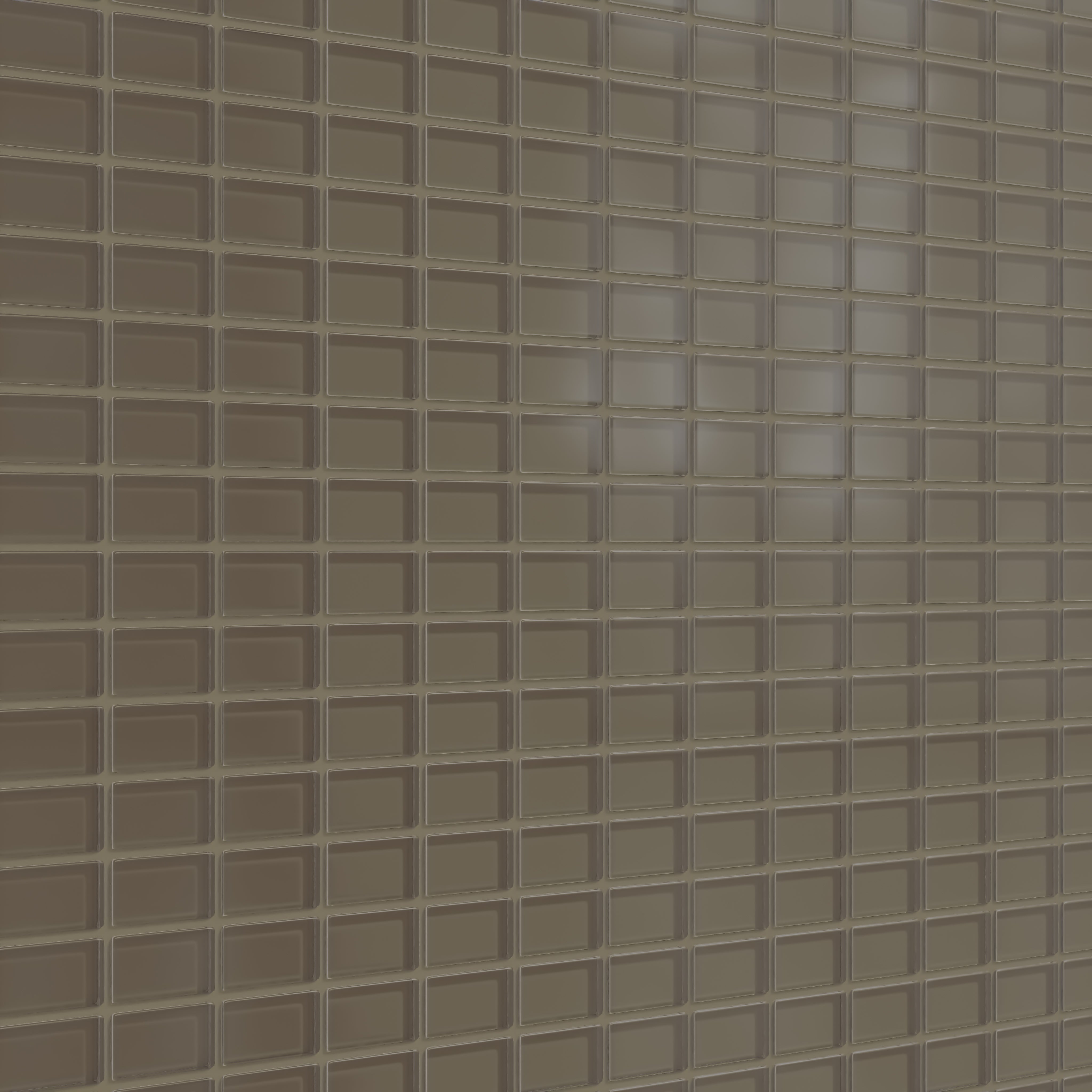 1x2 Straight Set Sheeted Glass Mosaic Tile in Albatross Matte