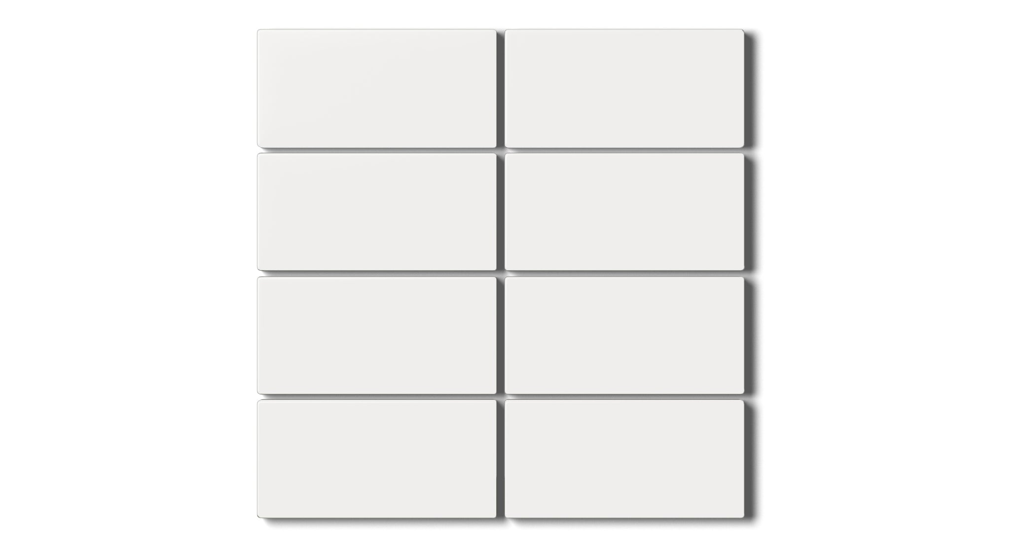 2x4 Straight Set Sheeted Natural Press Ceramic Mosaic Tile in Salt Creek Matte
