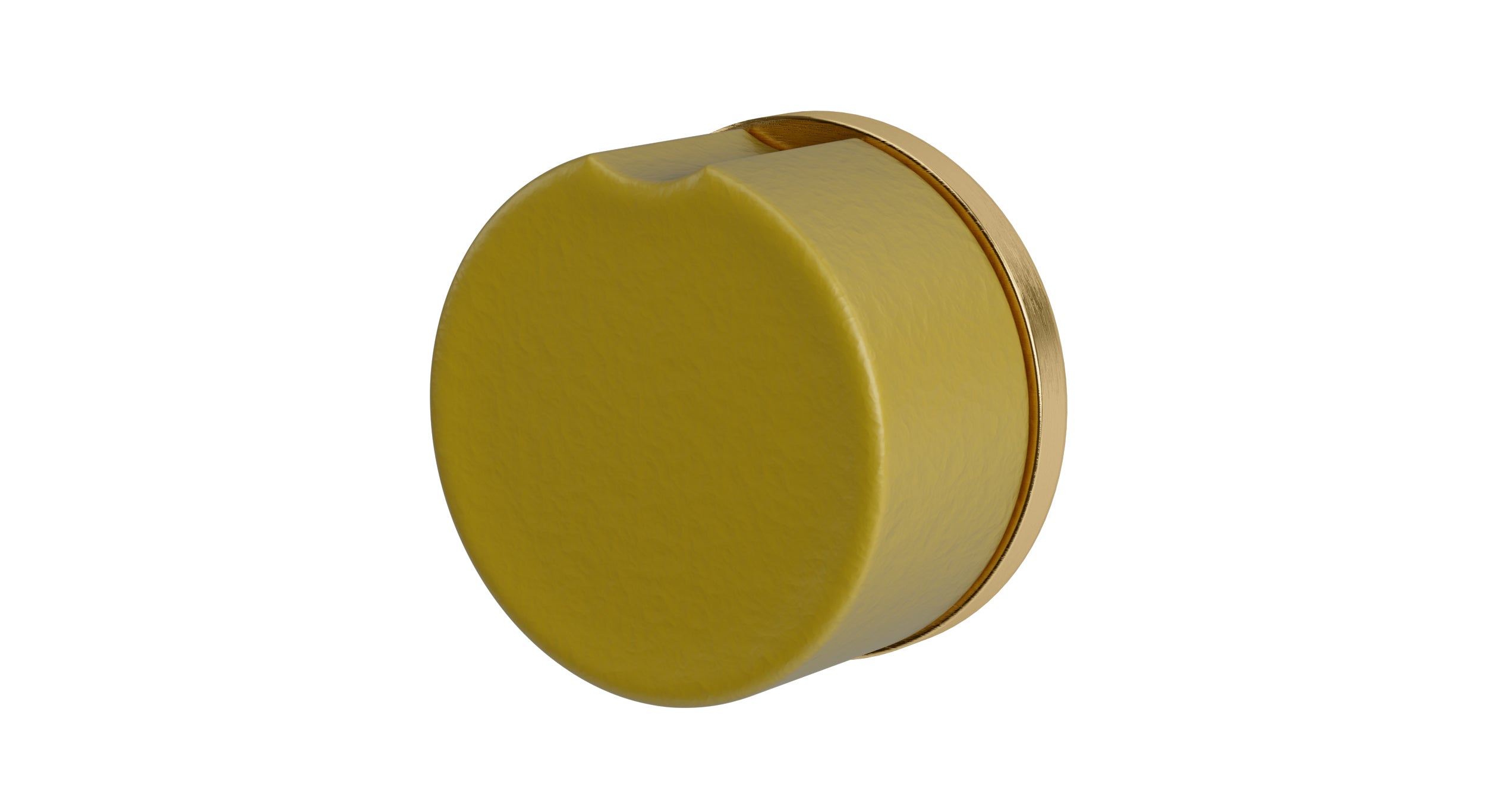 Foundry One Handle Wall Mount Diverter/Volume Control Shower Trim with Groove Ceramic Knob Handle in Satin Brass
