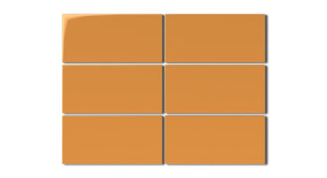 3x6 Natural Press Ceramic Tile in Yellow Ochre Gloss
