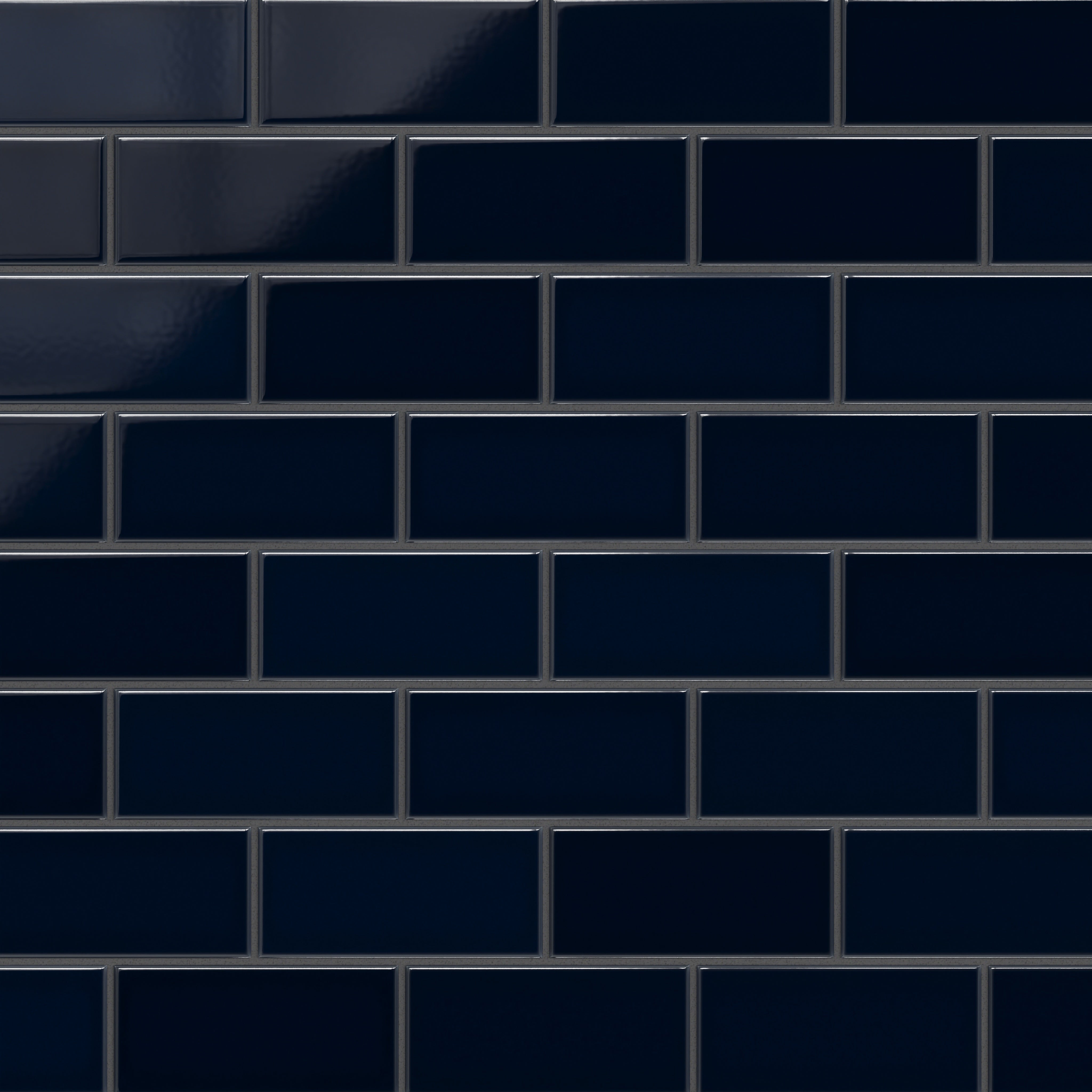 3x6 Original Ceramic Tile in Navy Blue Gloss